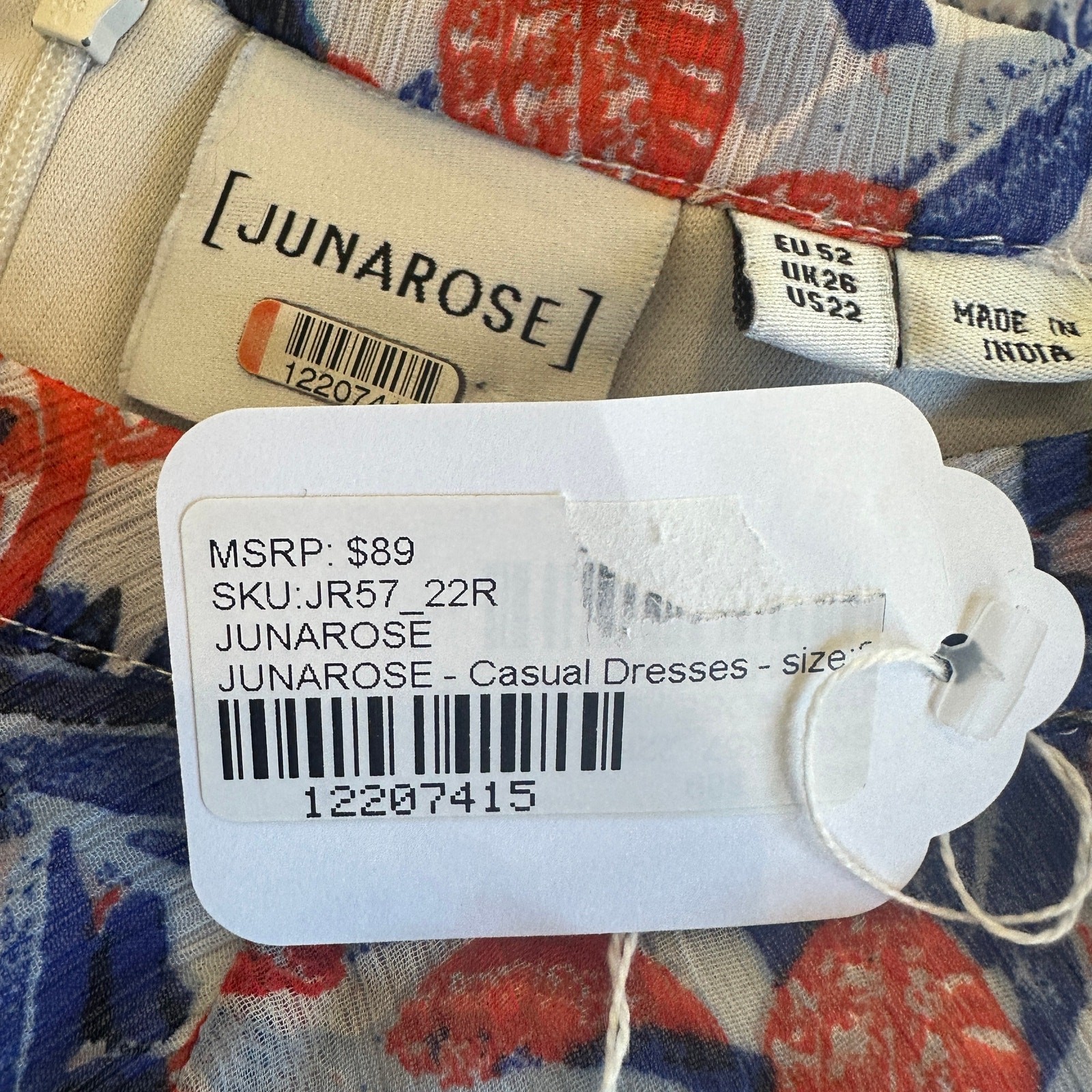 JunaRose Red White Blue Chiffon Maxi Dress SIZE 22 Wedding Party Flattering $90