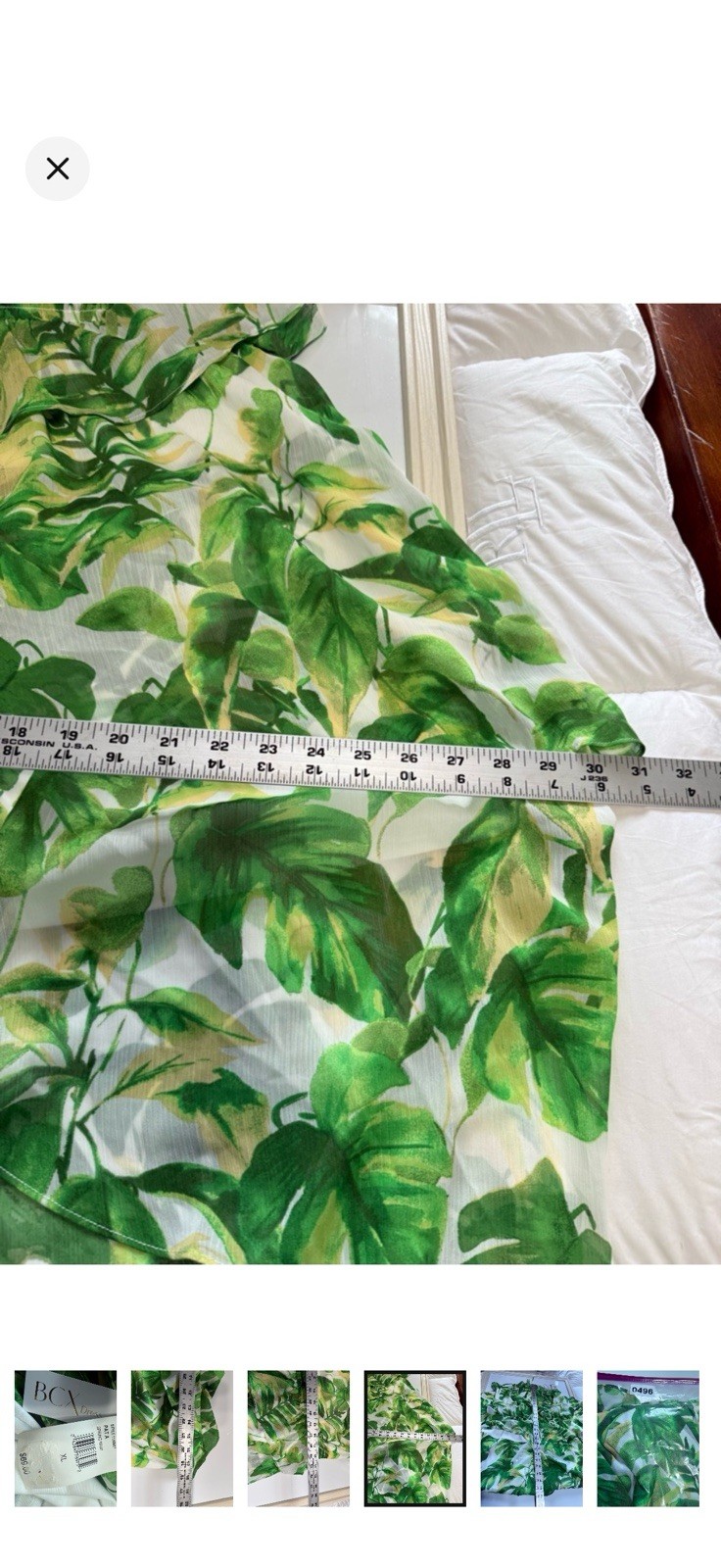 BCX Tropical Leaf Print Halter Maxi Dress High Low Ruffle Hem Size XL NWT