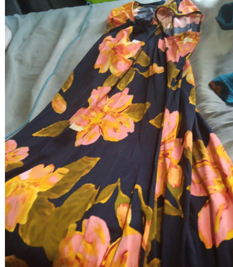 Kelly by ClintonKelly Black with Flowers Dress (Size M)