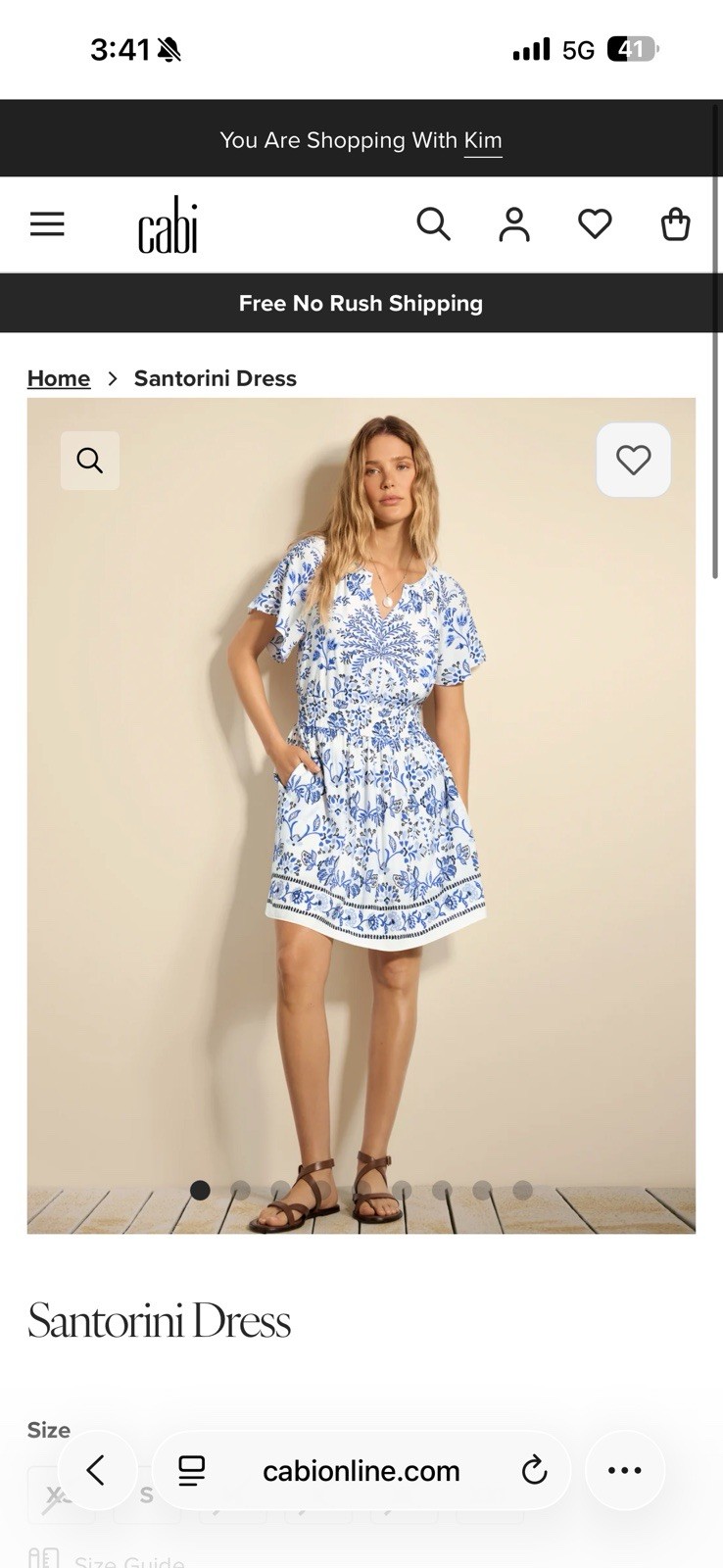 cabi NWOT Santorini Dress – SMALL Spring 2026 – #6940 – $159 – SOLD OUT