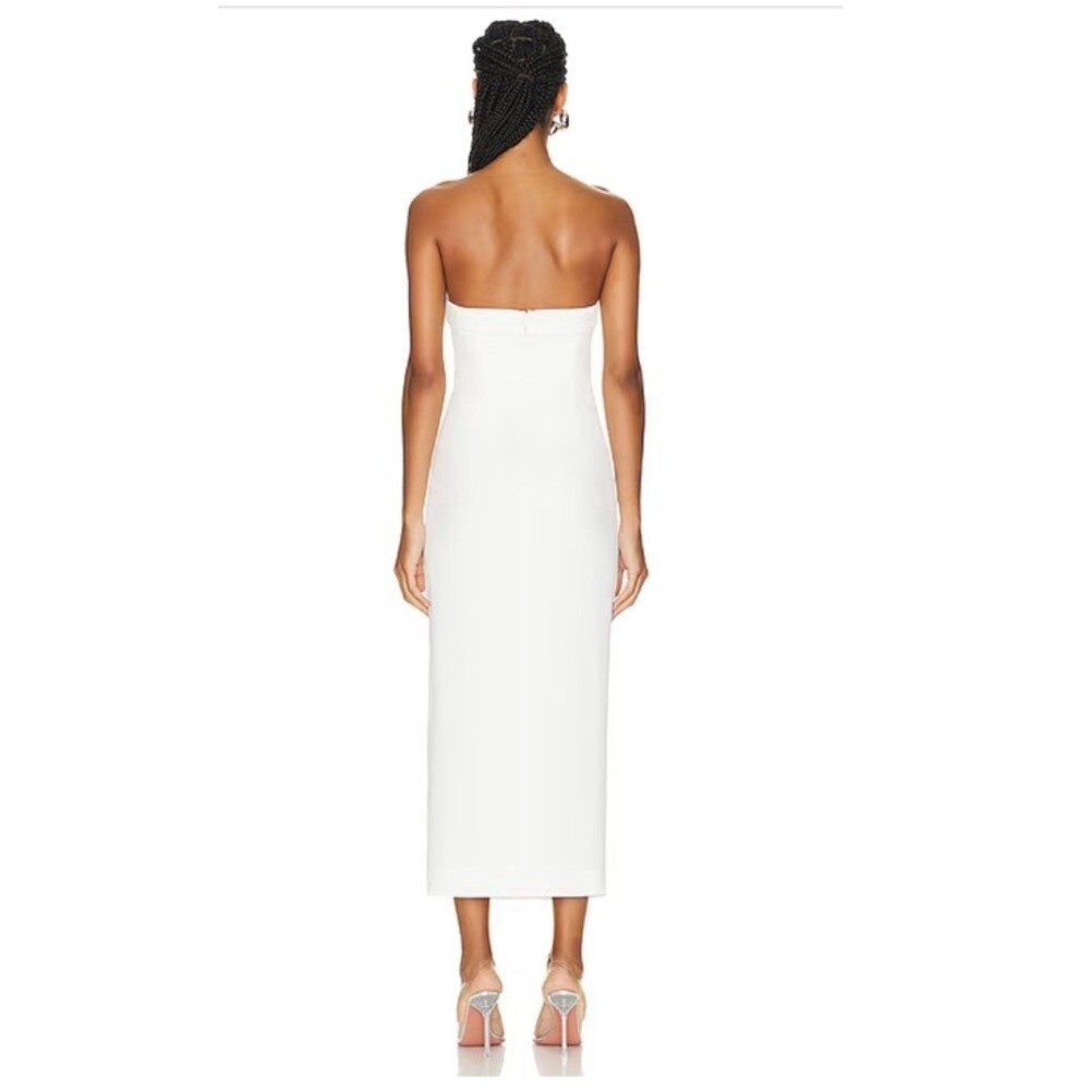 Nicholas Adiba Strapless Midi Dress in White. NWT. Size 2. Retail- $545