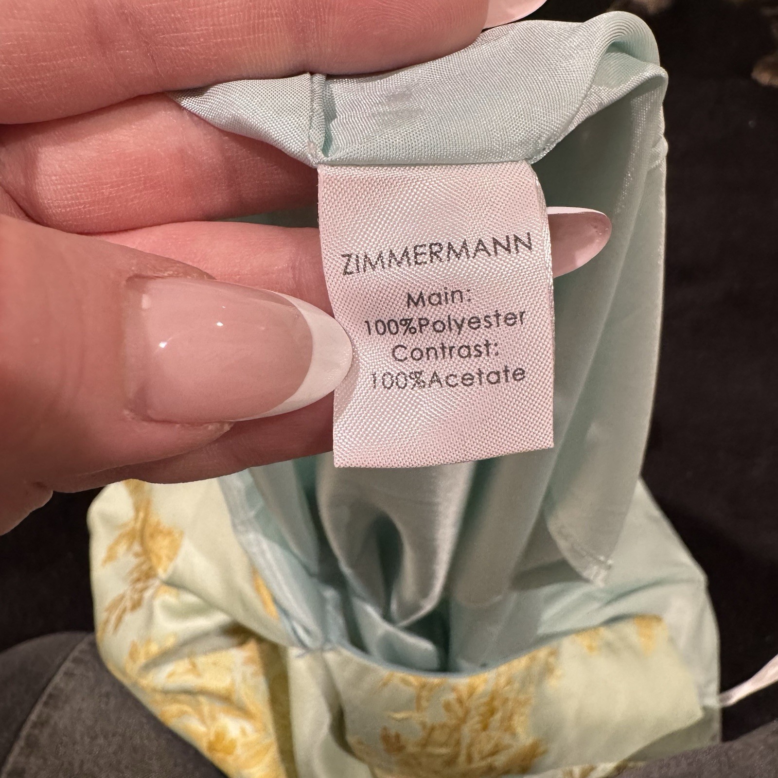 Zimmermann Valiant Inverted Brocade | Mint & Yellow | Size 0