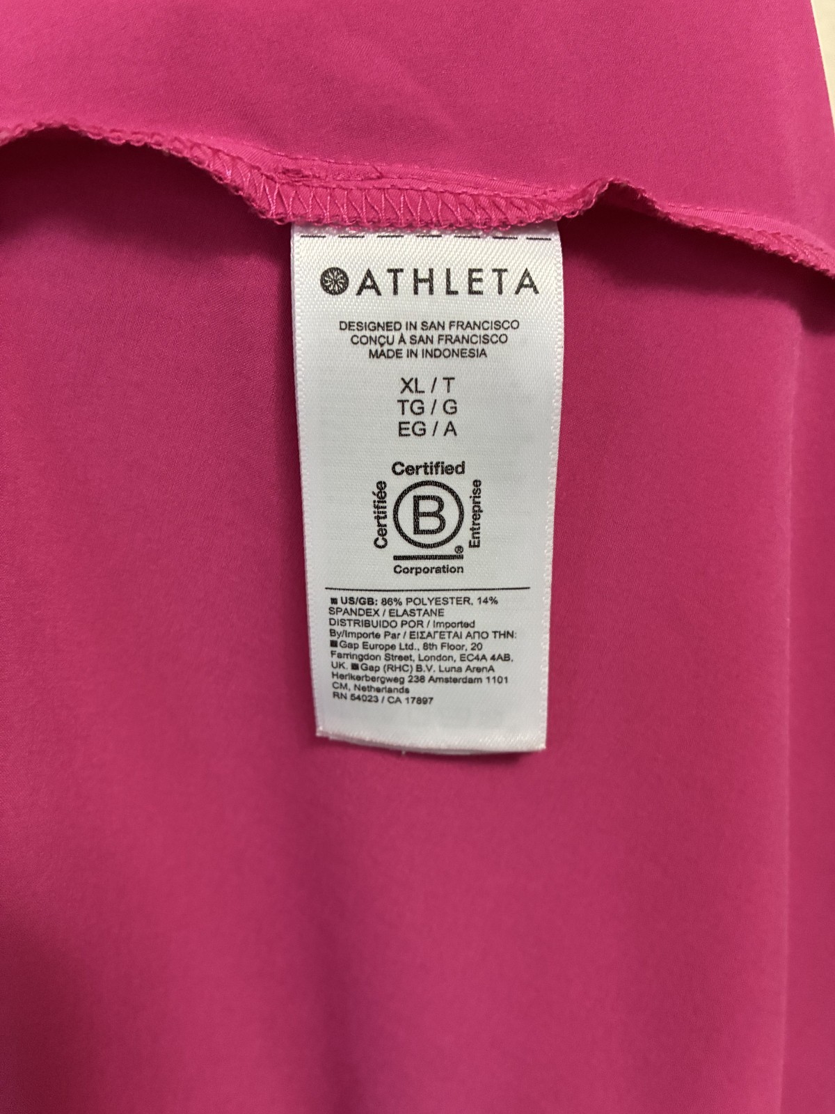 Athleta Racerback Pockets Lightweight High Low Pink Presidio Dress XL TALL