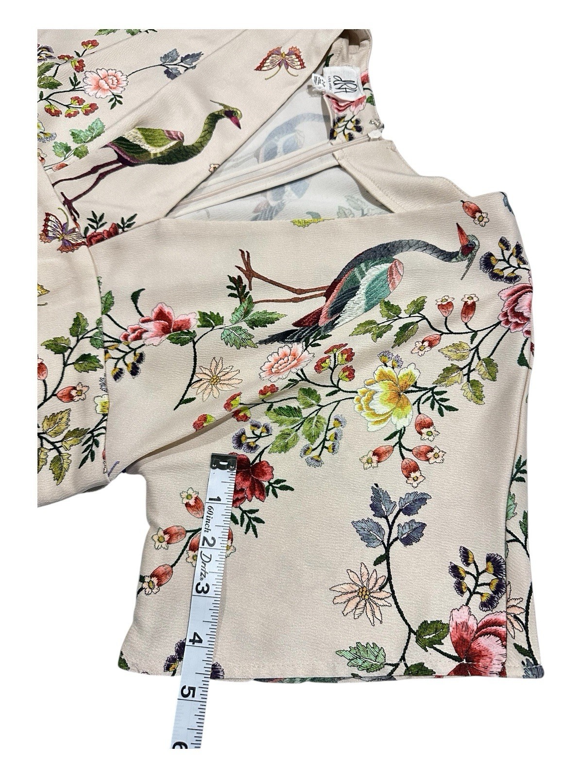 Ivory Avian Floral Wrap Kimono Midi Dress by dRA LA Anthropologie
