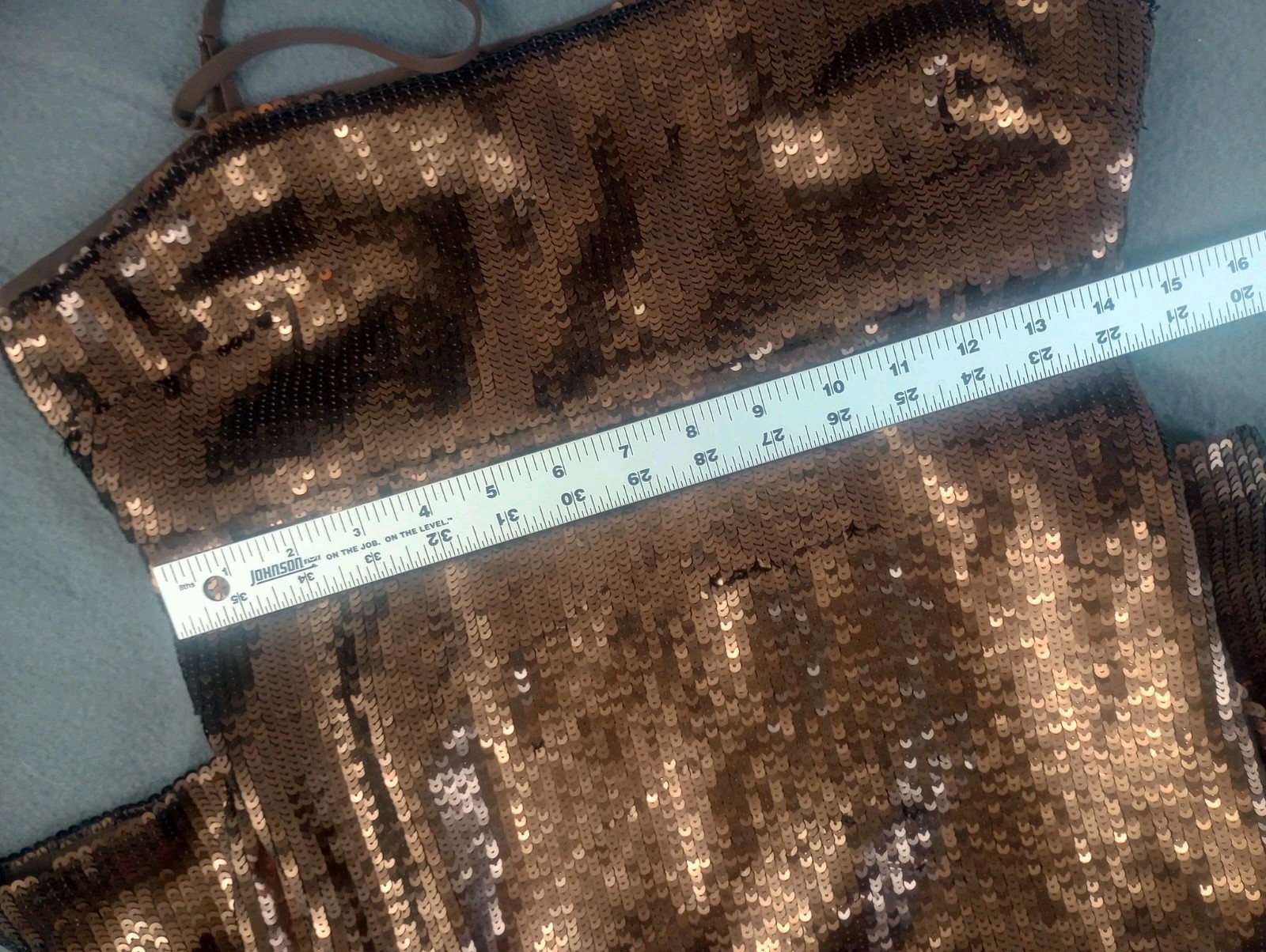 Madewell 6 Sequin Slip Mini Dress Chocolate Brown Y2K Babydoll Preppy Strappy