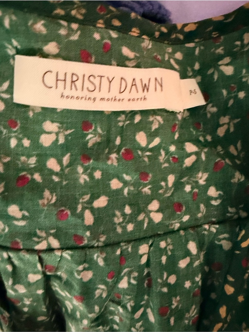 Christy Dawn Forest Green Floral Wrap Midi Dress