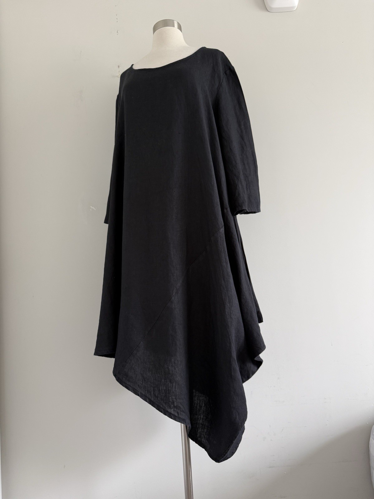 BRYN WALKER 100% LINEN ASYMMETRICAL HEM A-LINEN DRESS SIZE XL