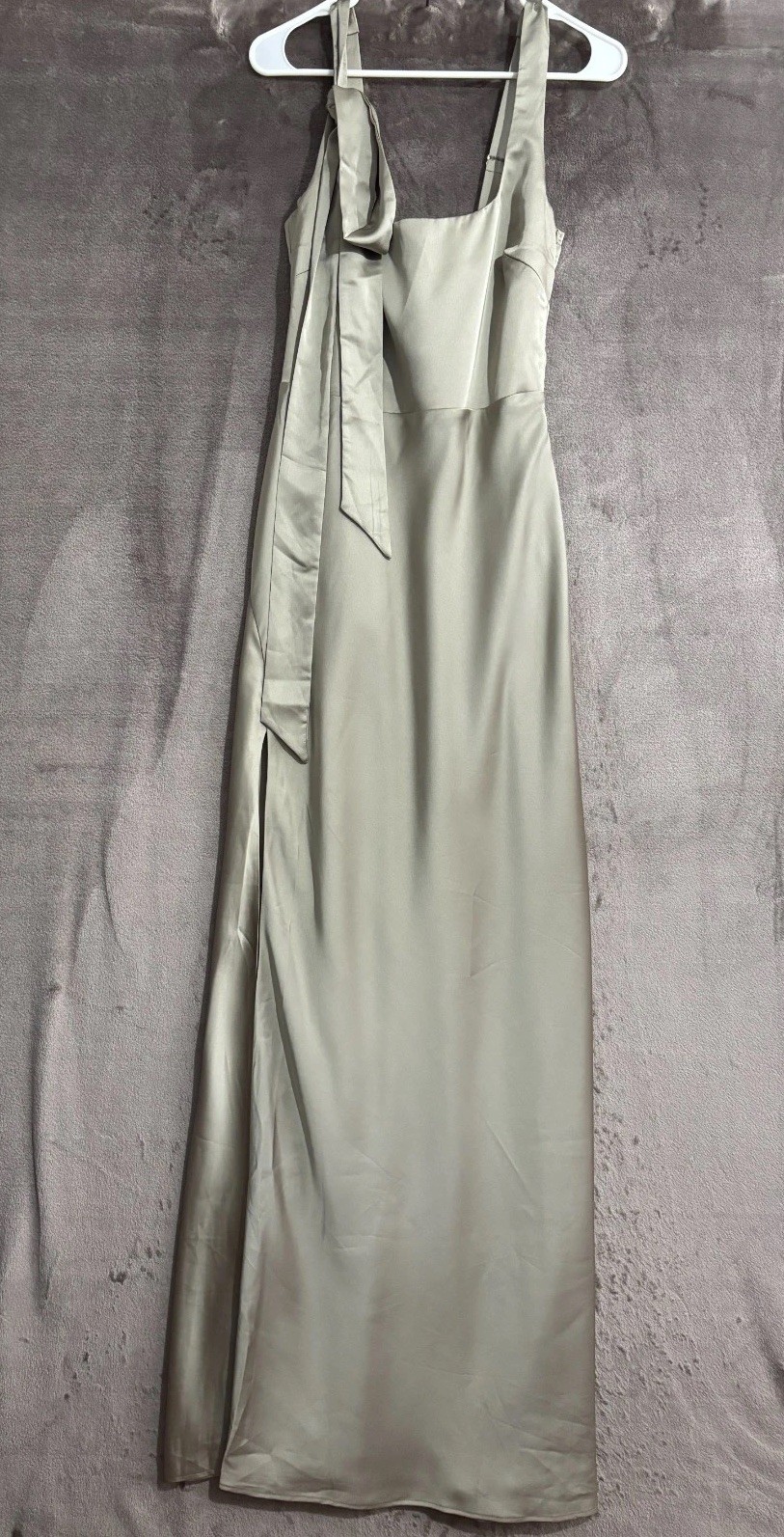 Show Me Your Mumu Lana Maxi Dress Women’s Medium Moss Green Luxe Satin