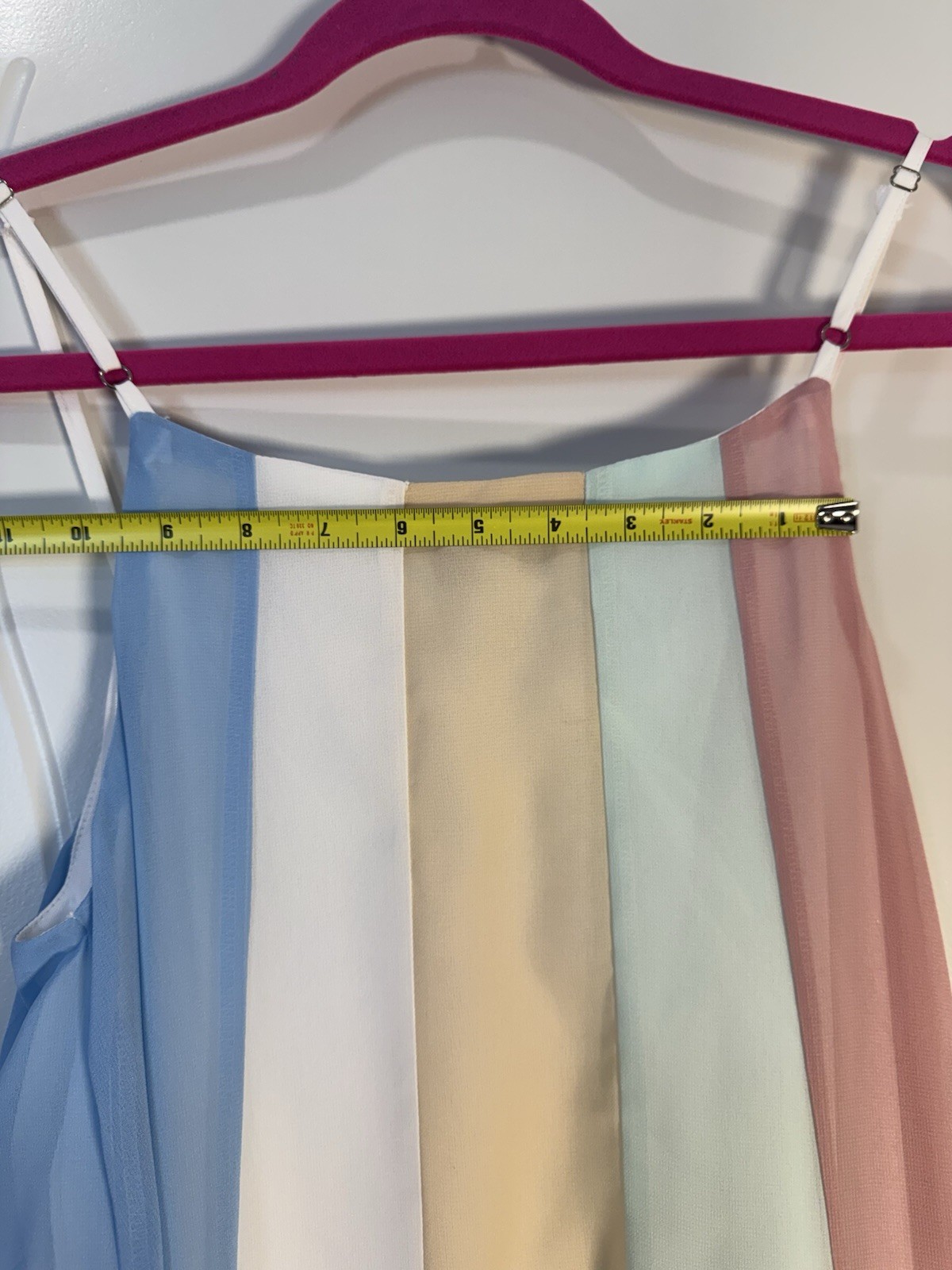 Davi & Dani Colorblock Maxi Dress S Multicolor Adjustable Straps Scoop Neck