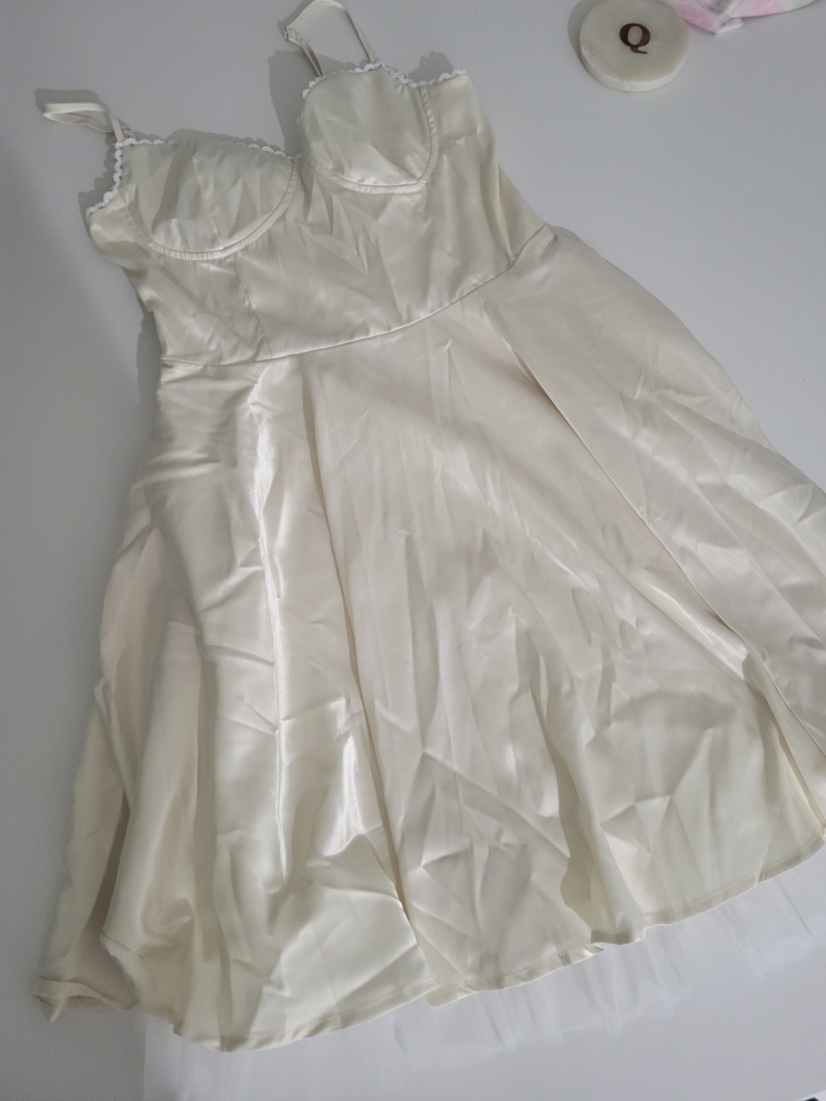Cream Corset Elegant Dress