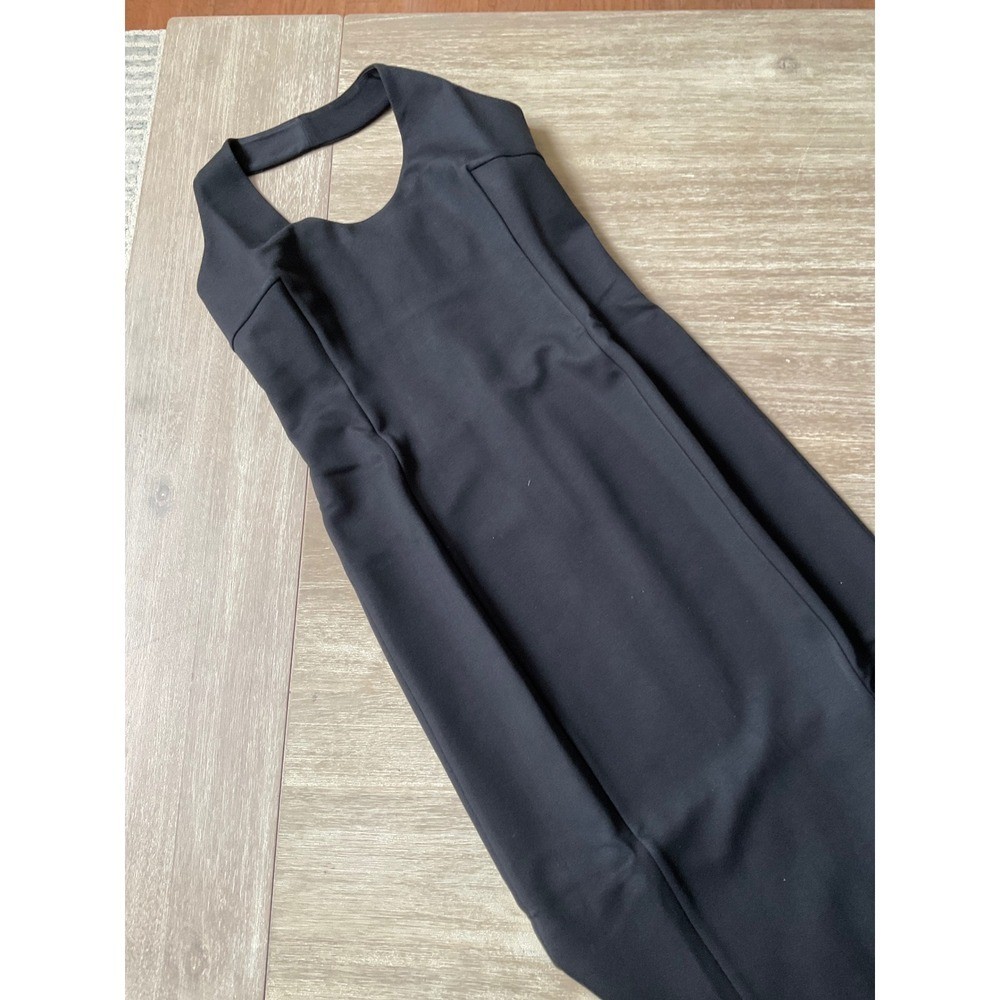 Spanx Halter Midi Dress Very Black Size Medium New With Tags