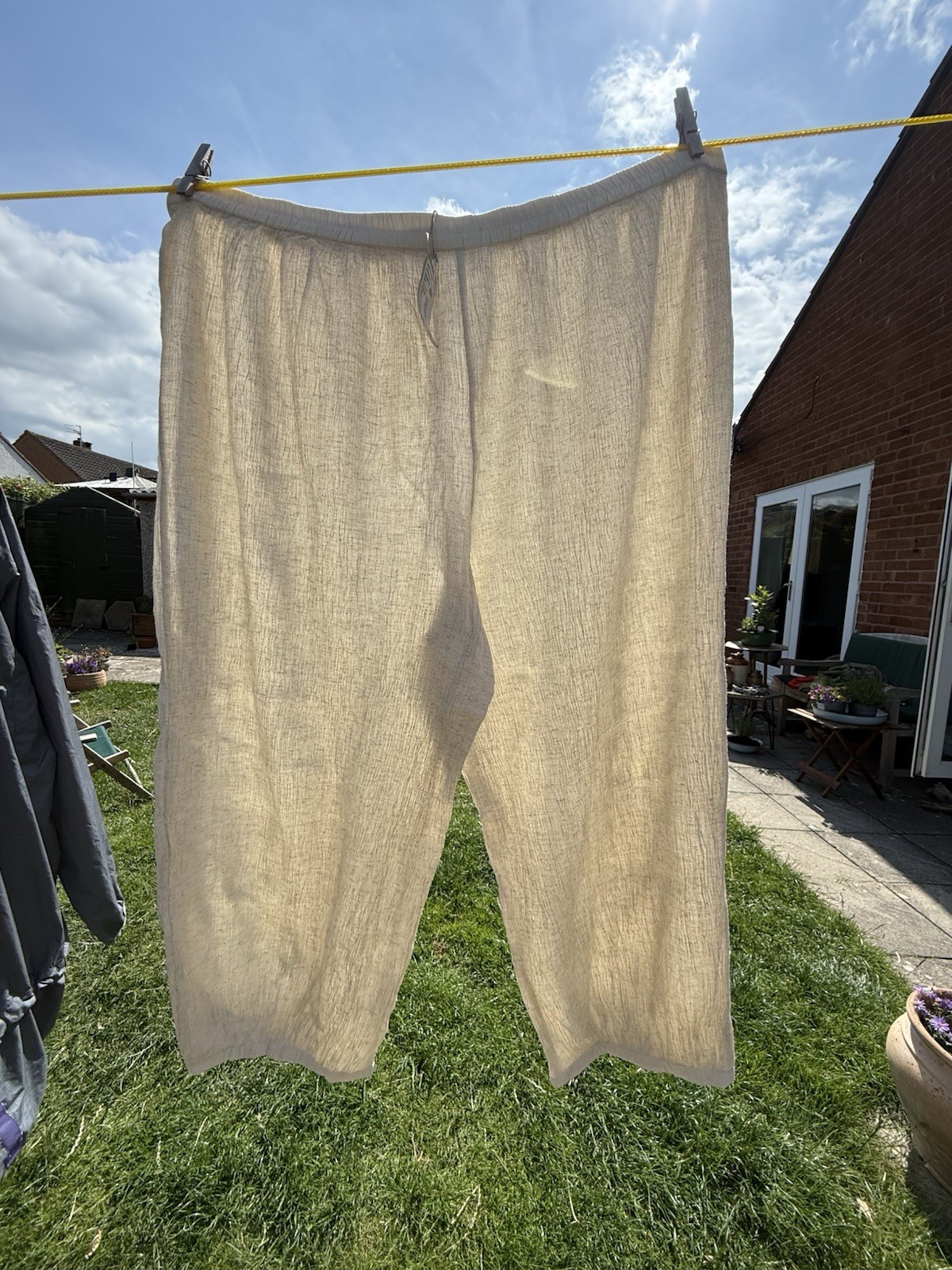 Gudrun Sjoden Organic Cotton Crepe Trousers Size XXL (22-24)