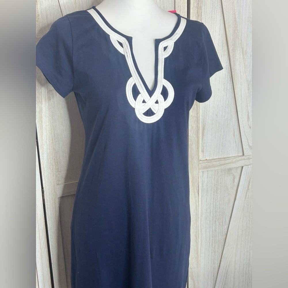 NWT Lilly Pulitzer Brewster Dress True Navy Sz M Nautical Resortwear Cruise