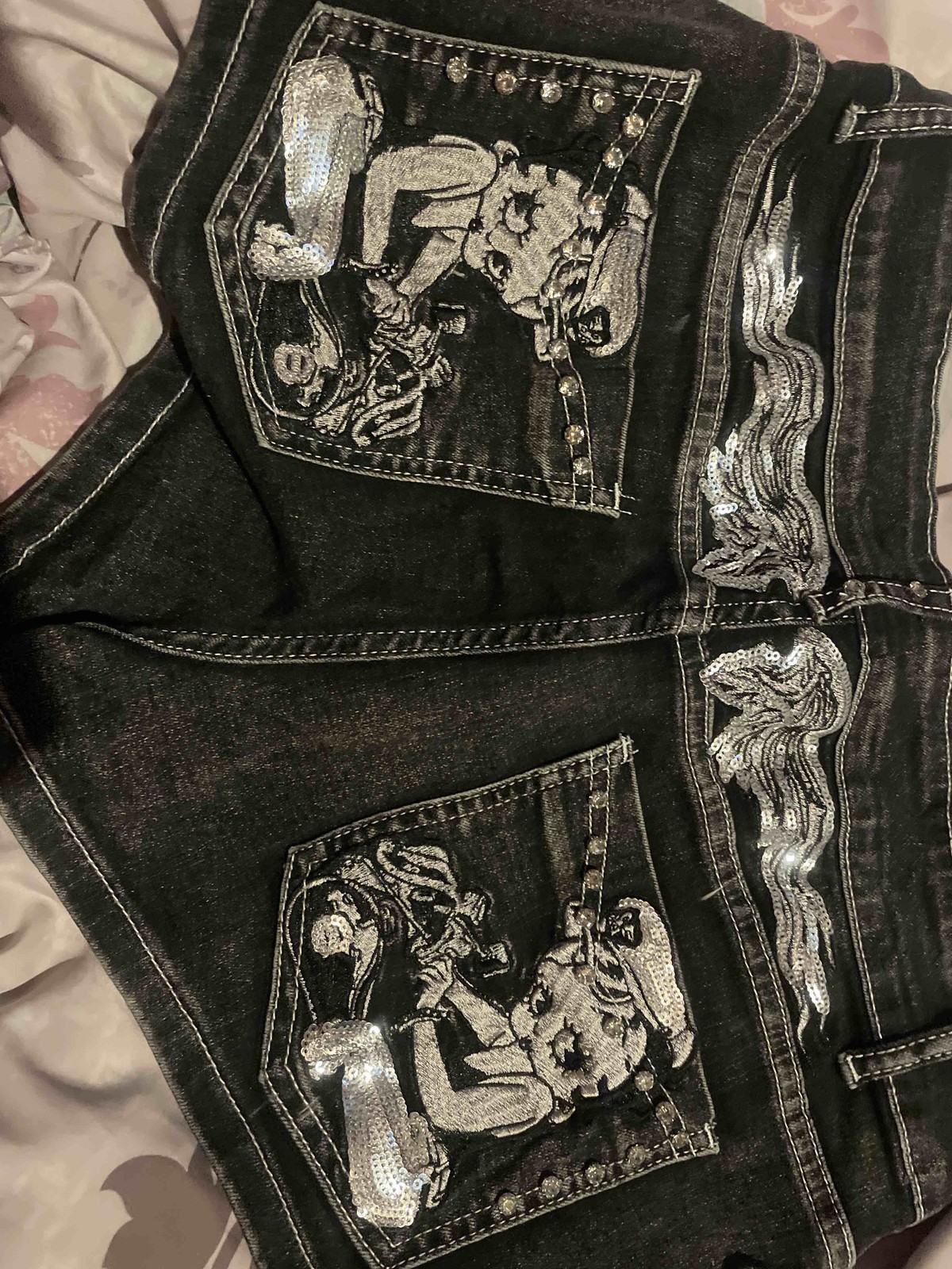 Betty Boop | Romwe Spring Summer Vintage Y2K Punk Style Super Low Waist Super