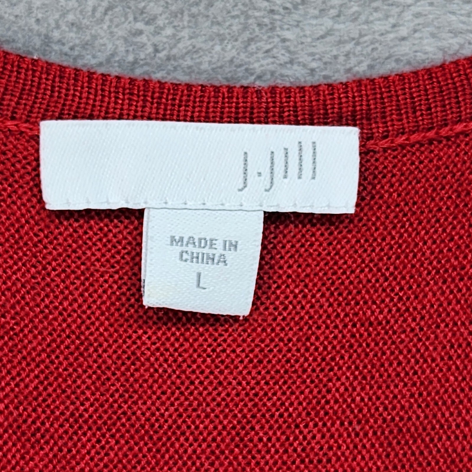 J Jill Sweater Dress LARGE Red Soft Rayon Wool Slit Work Career Church Form Fit