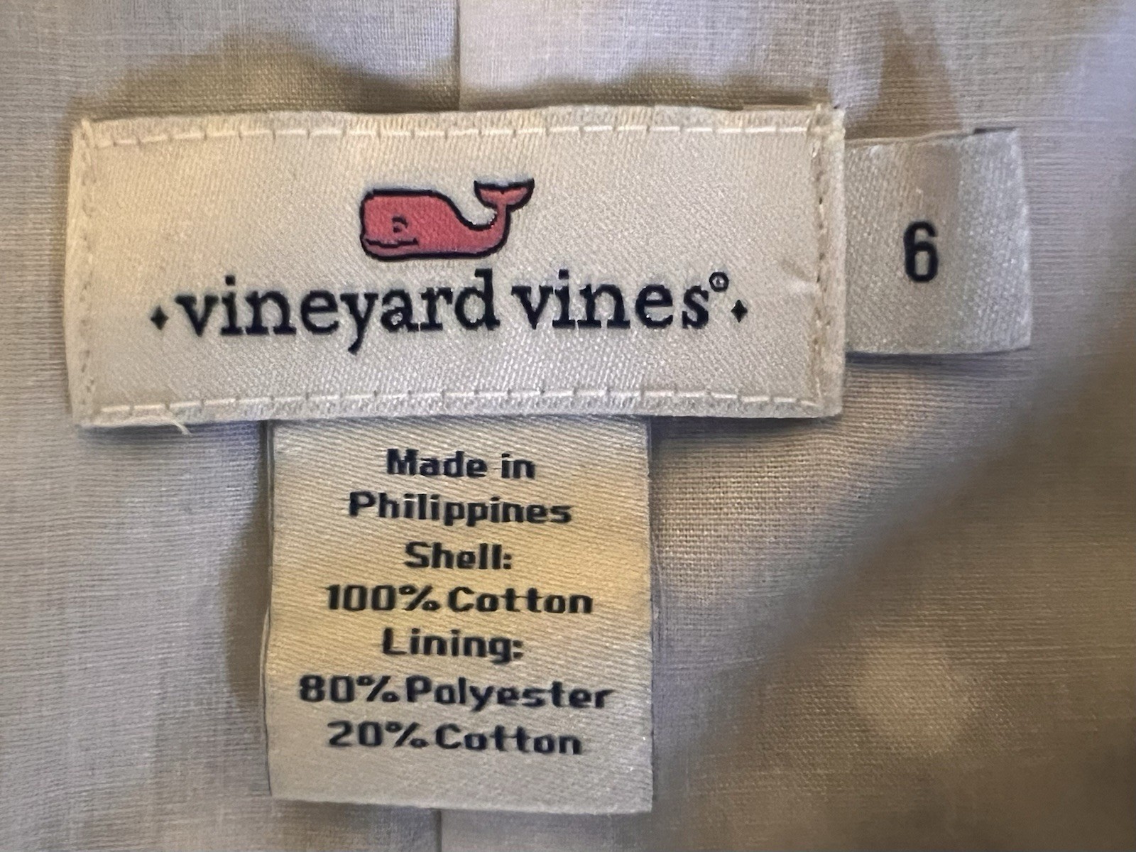 Vineyard Vines Black White Gingham A-Line Dress 6 Lined Pockets Zip Front