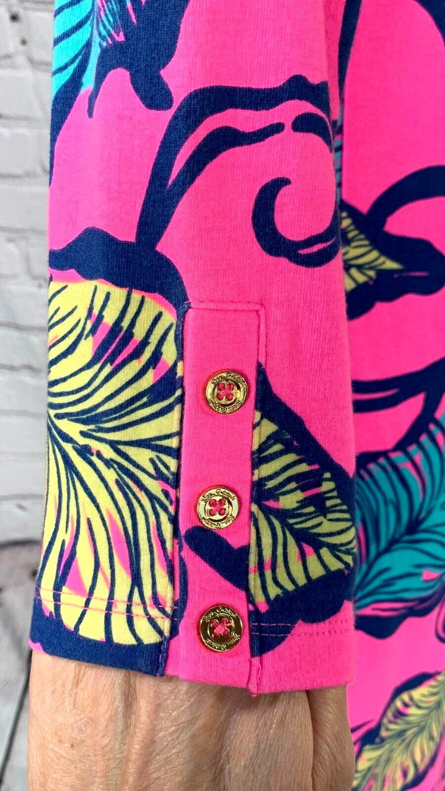 NEW Lilly Pulitzer Clarke Leaves in the Breeze Tropical Terry Cotton Dress Small
