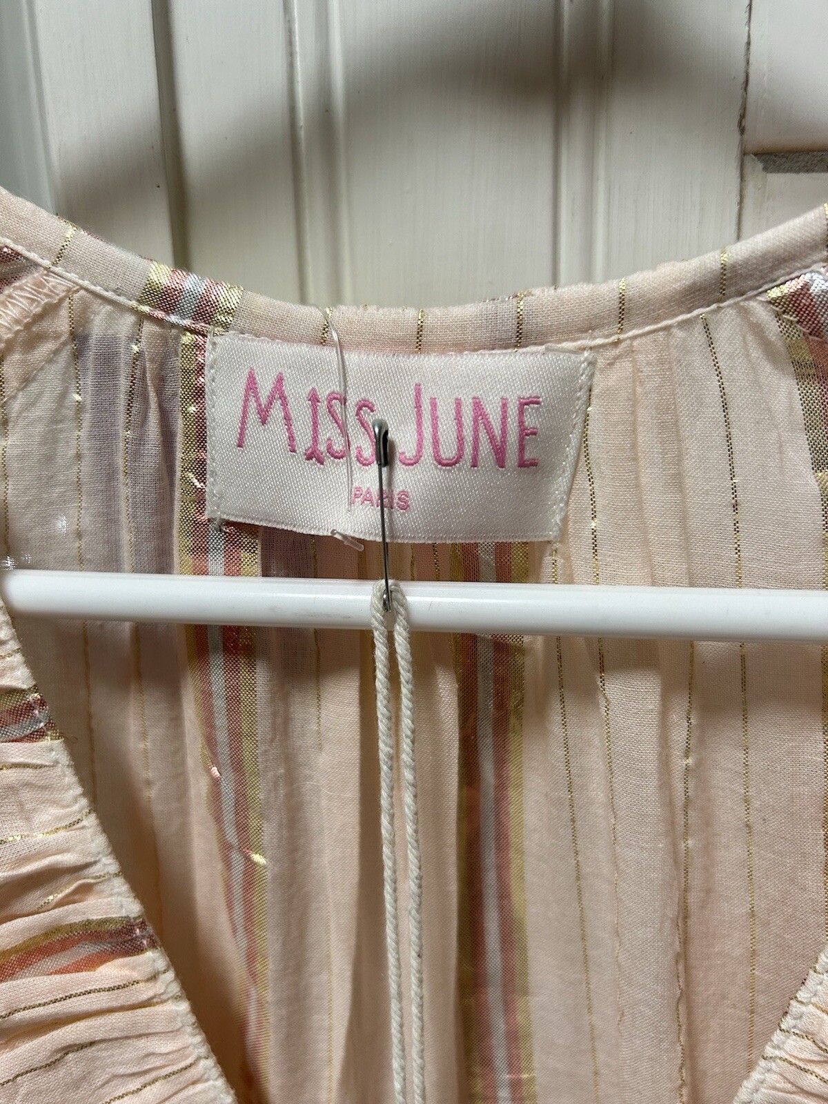 Miss June Paris Cotton Boho Chic Beachy Maxi Ombre Tie Dye Lame O/S NWT