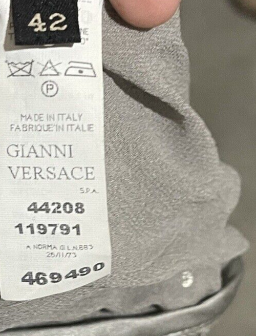 VERSACE Vintage Runway Sequin Embroidered Silver Cocktail Dress US 4 6 / IT 42
