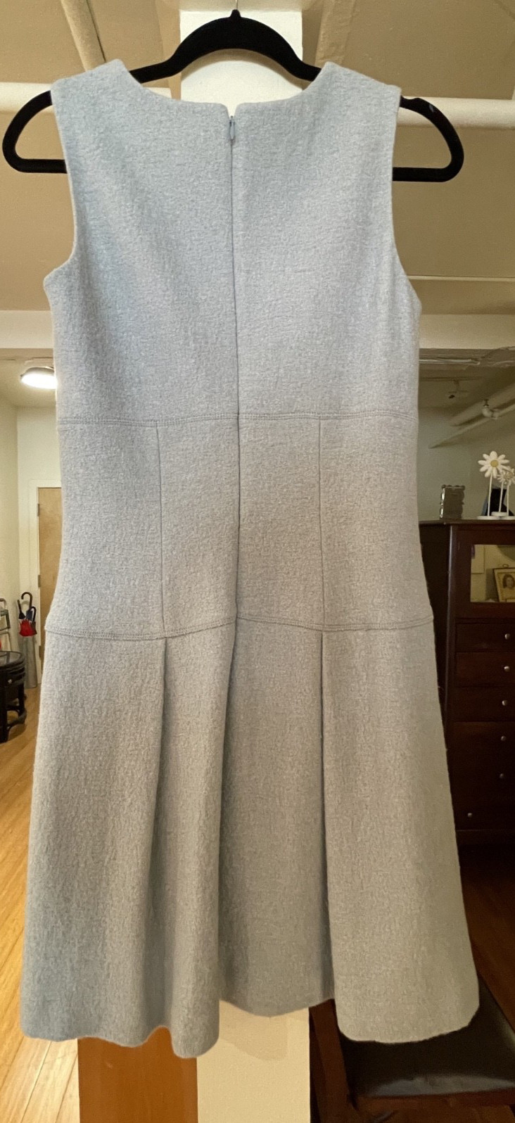 Ann Taylor Sleeveless Dusty Blue Scoop Neck Dress, Size 4