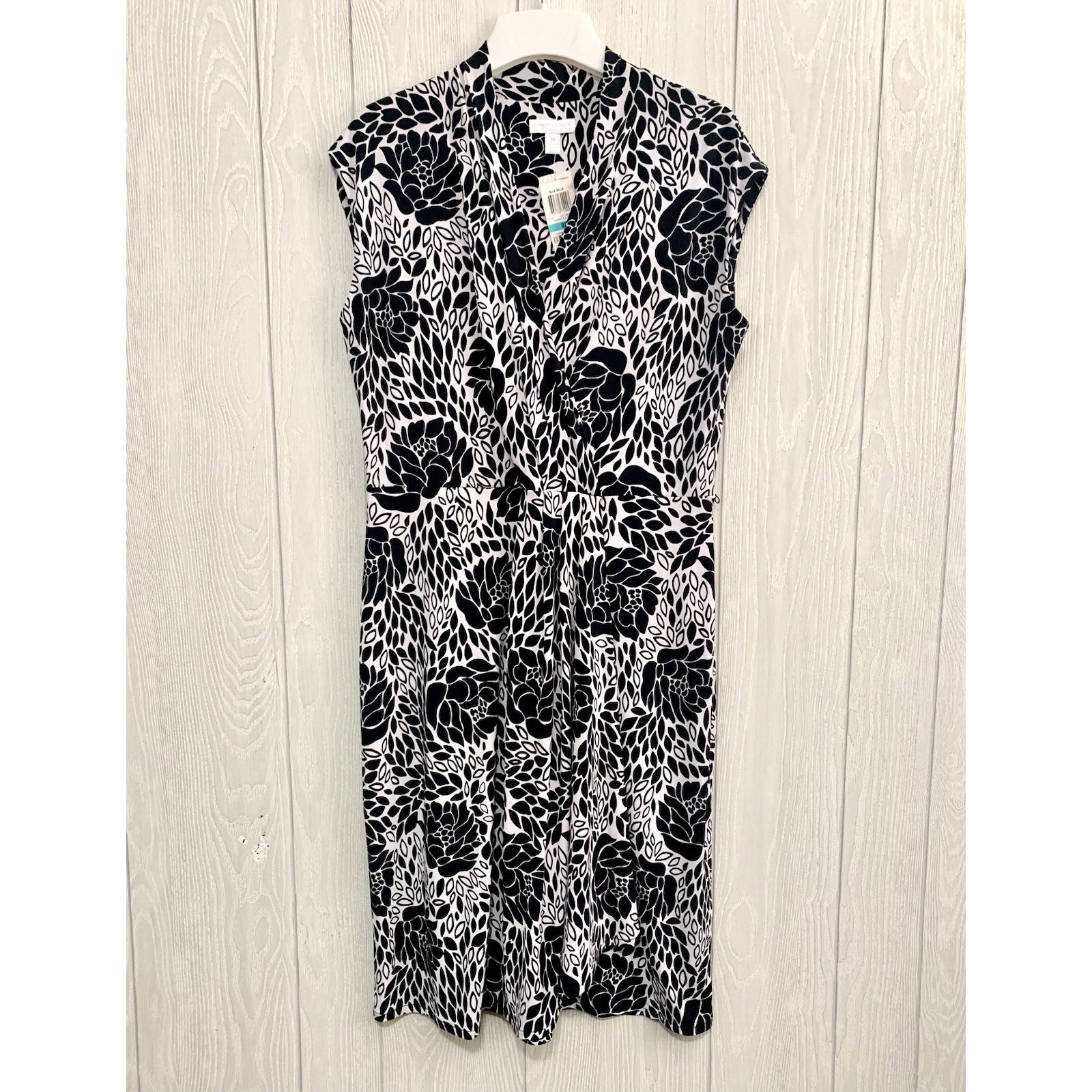 Charter Club Black White Blue Belle Sleeveless Dress Size 0X NWT