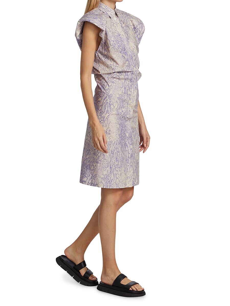 NEW Remain Birger Christensen Purple Marika Dress Shoulder Pads Size 2 Designer
