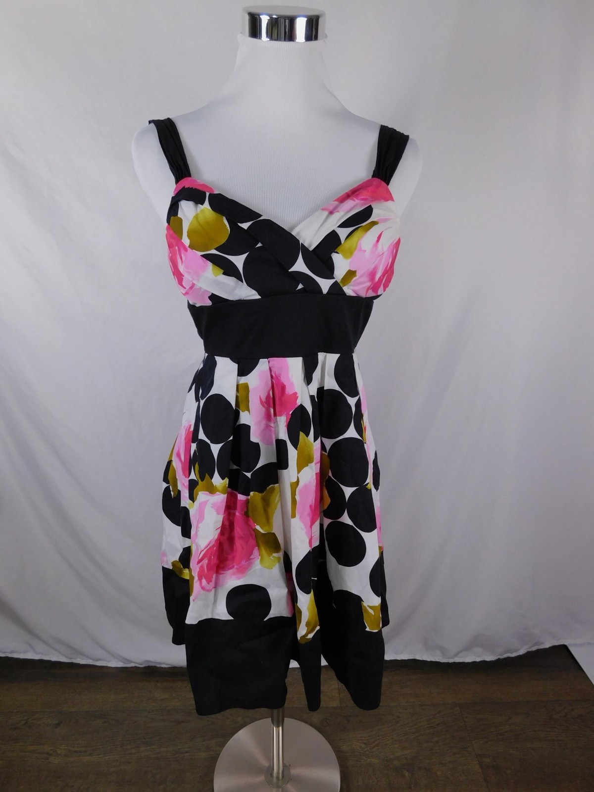 Trixxi Dress Juniors 3 Multicolor Polka Dot Sweetheart Bubble Hem Sundress Party
