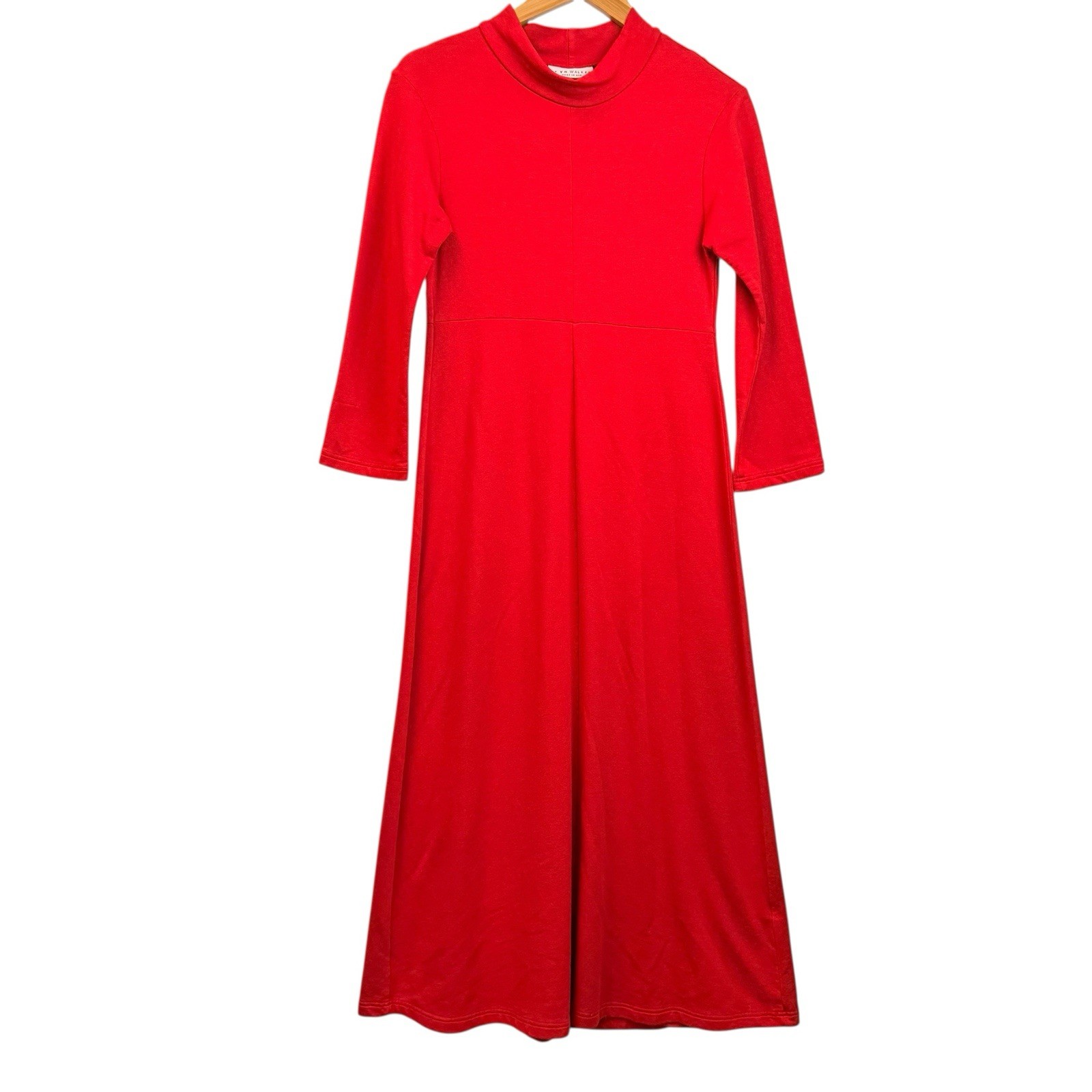 Bryn Walker Red Knit Maxi Dress Mock Neck NWT Size S