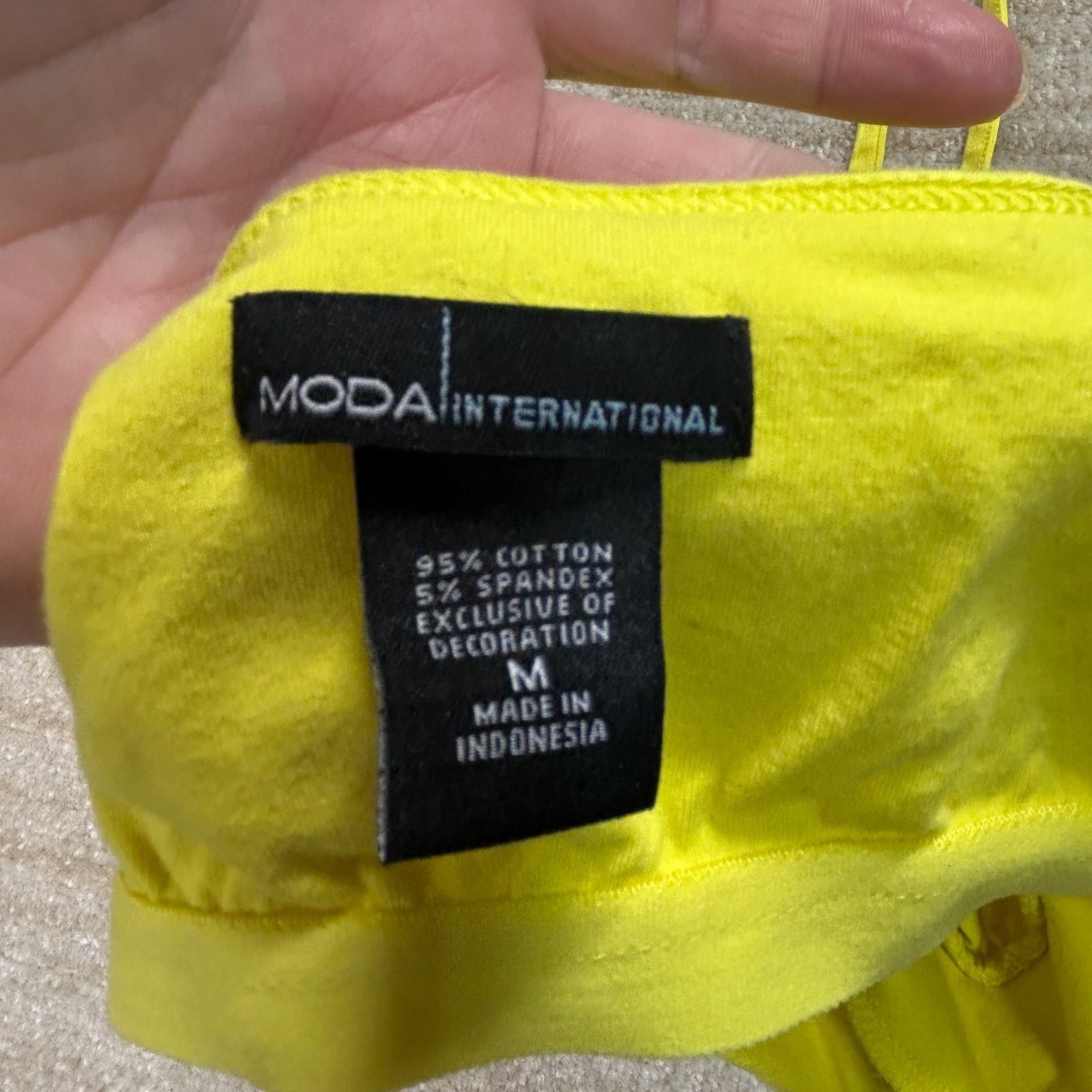 Moda International Womens Medium Yellow Halter Summer Casual Dress
