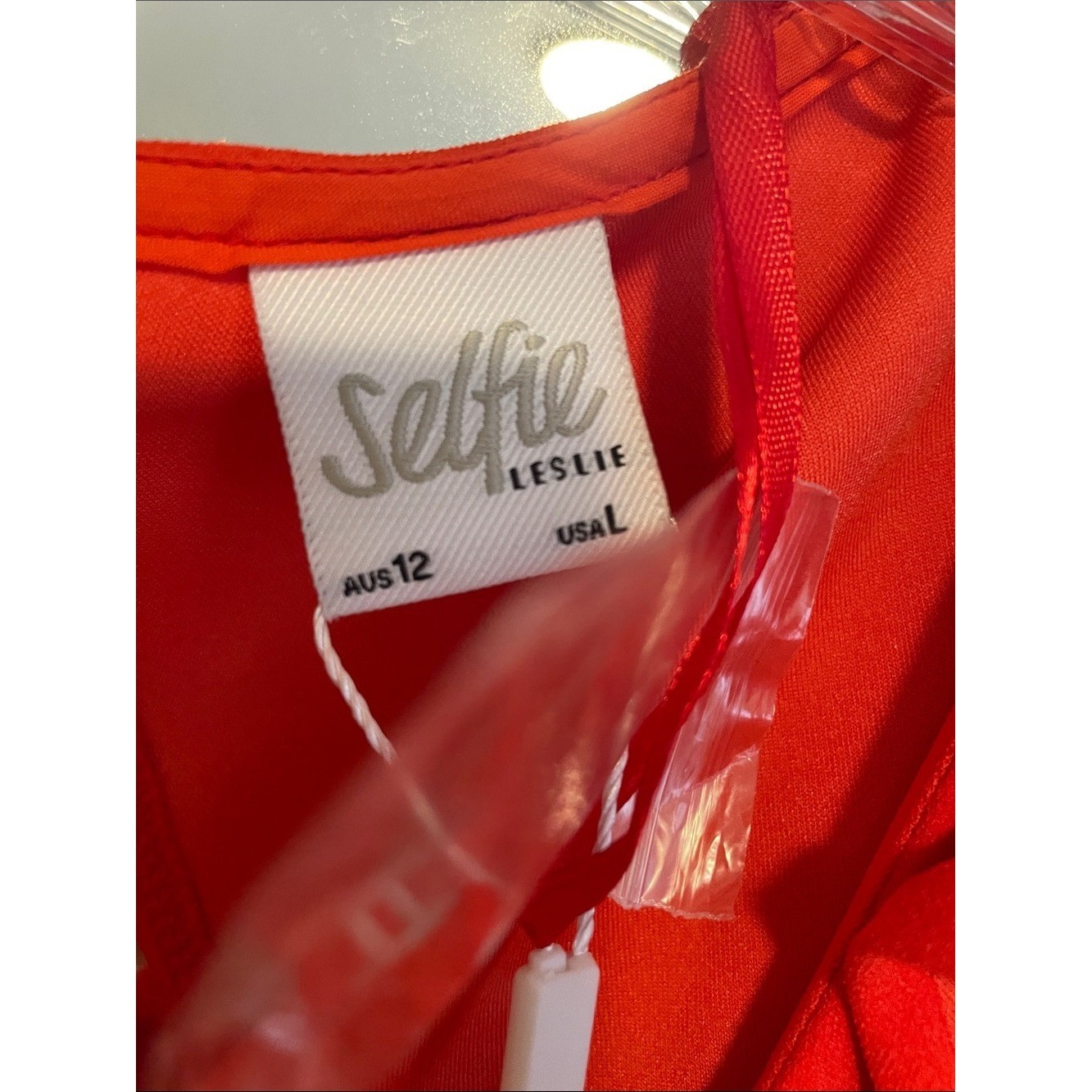 Selfie Leslie Take Note Frill Dress Scarlet Red size Medium