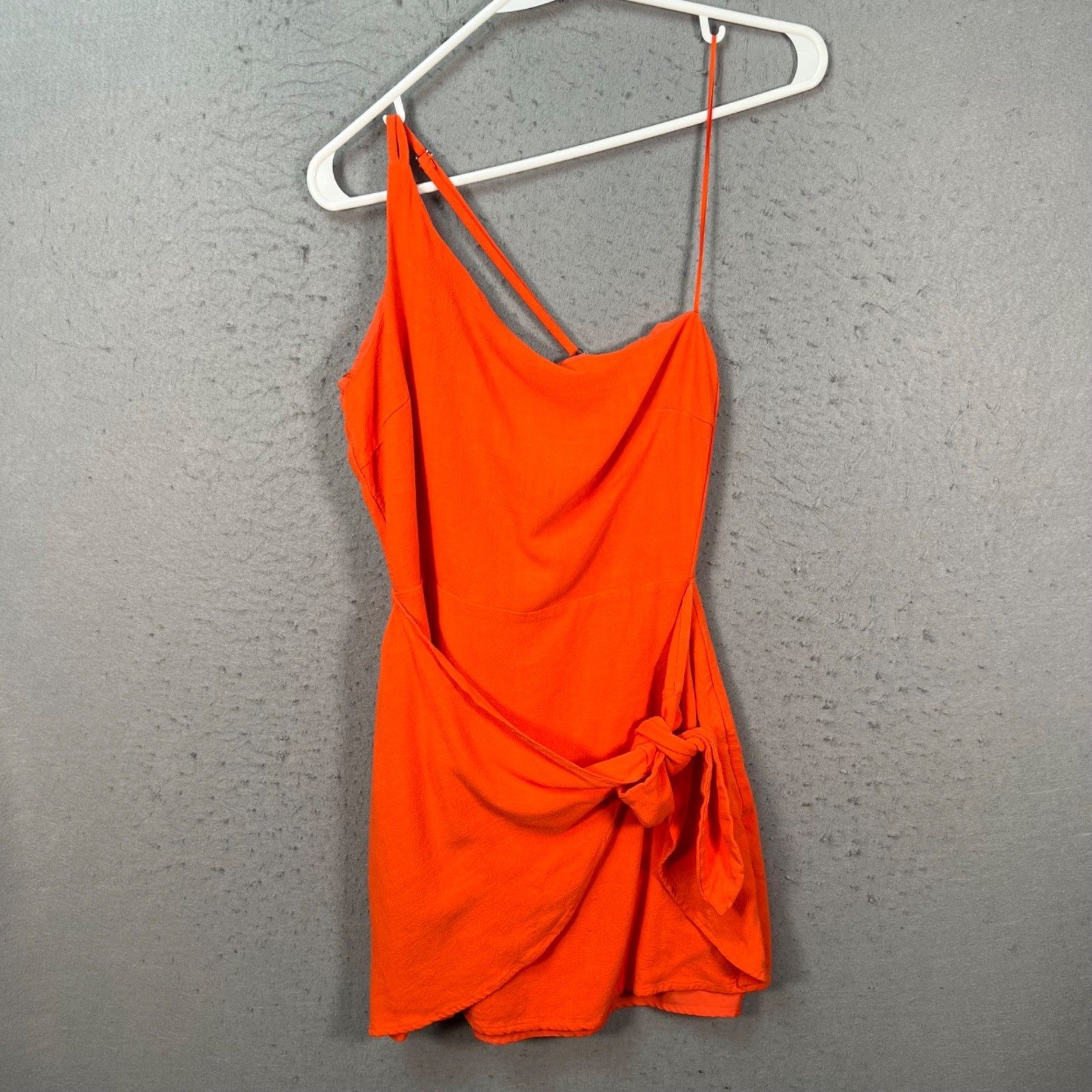 Vici Womens Small Orange Wrap Mini Dress w/ Adjustable Straps & Tie Detail