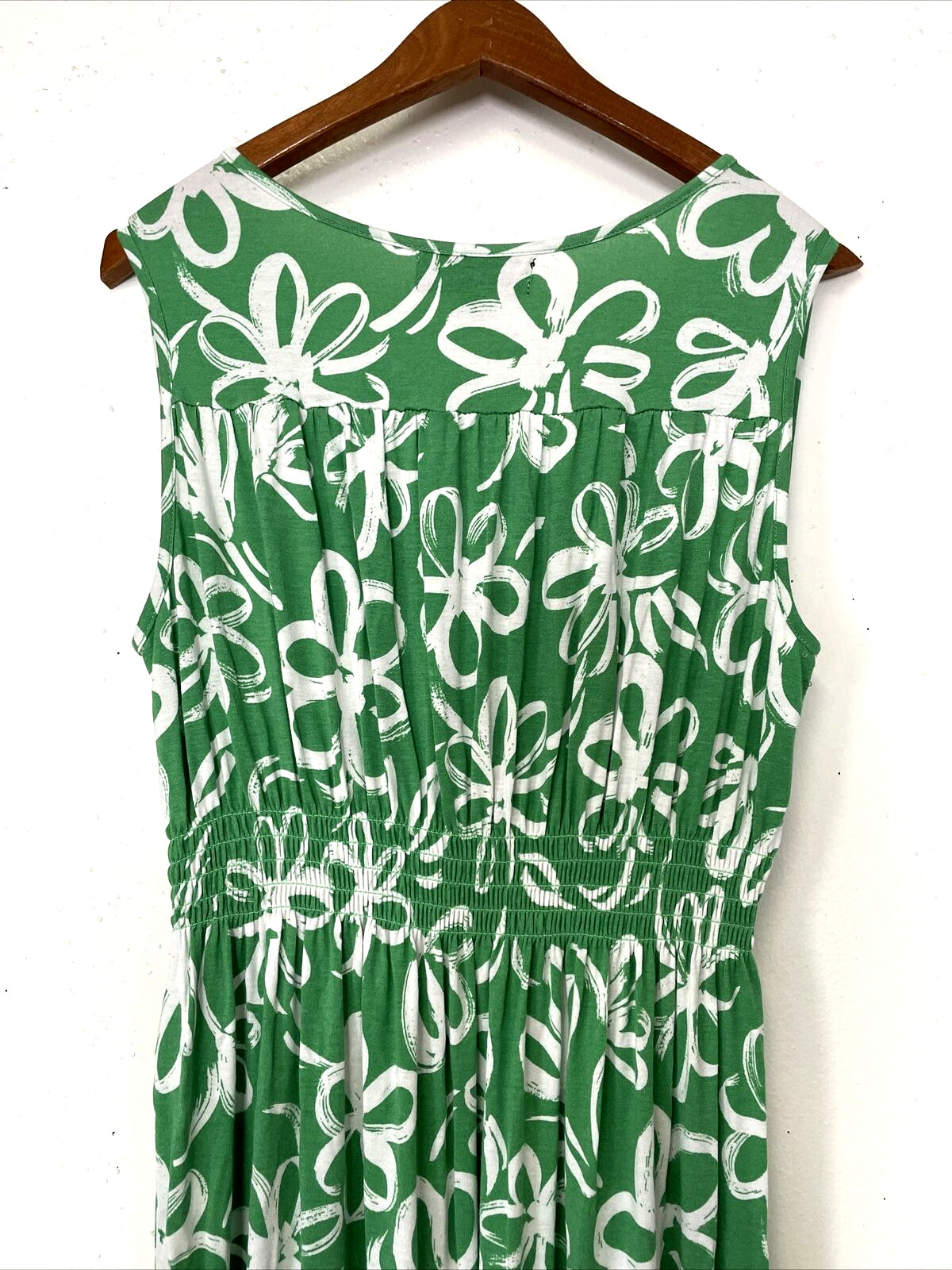 Harper 241 Green & White Maxi Sundress Size M (tagged S, check measurements!)