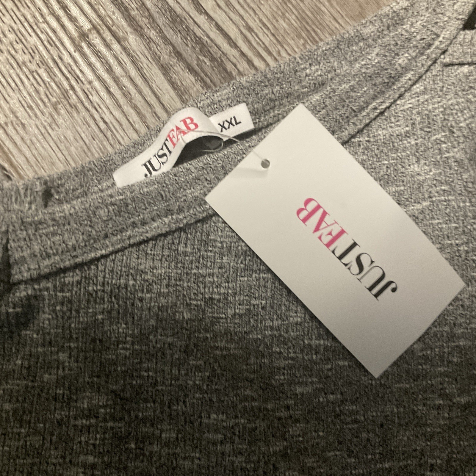 NWT JustFab Grey Ribbed Cold Shoulder Midi Dress – XXL – Long Sleeve with Slit
