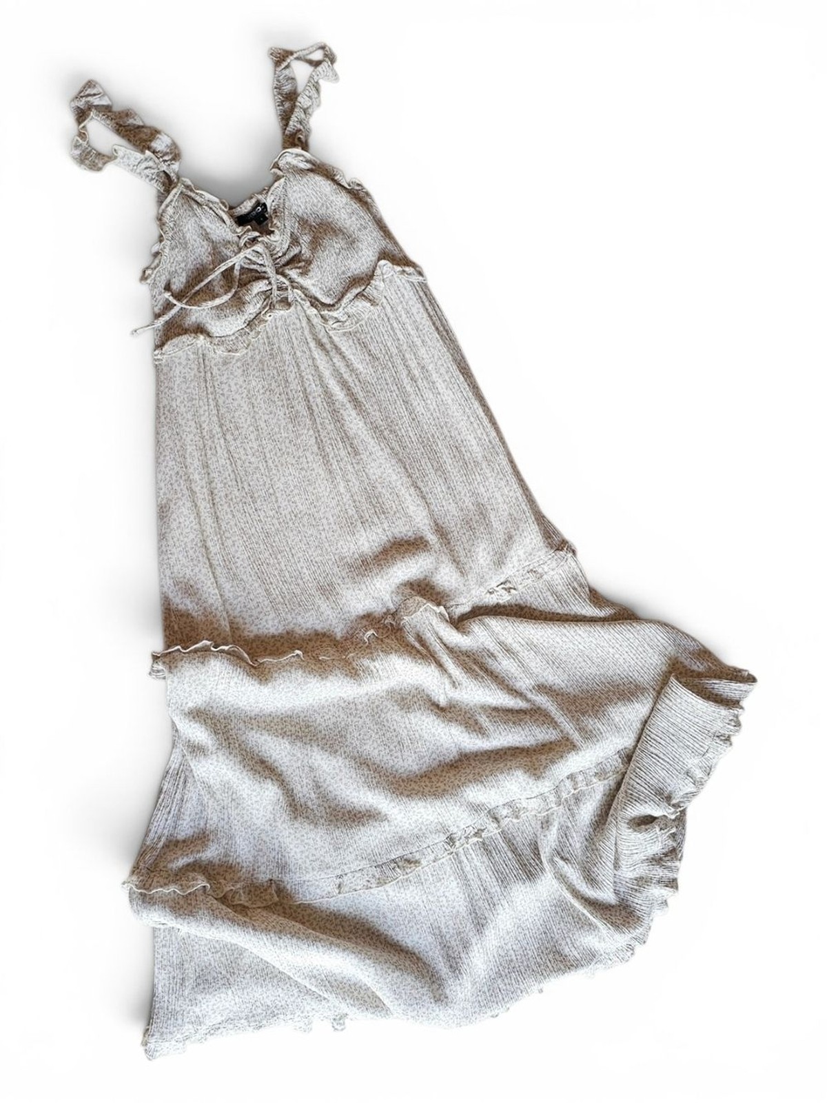Paper Moon Cream Floral Tiered Maxi Dress Cottagecore Romantic Small