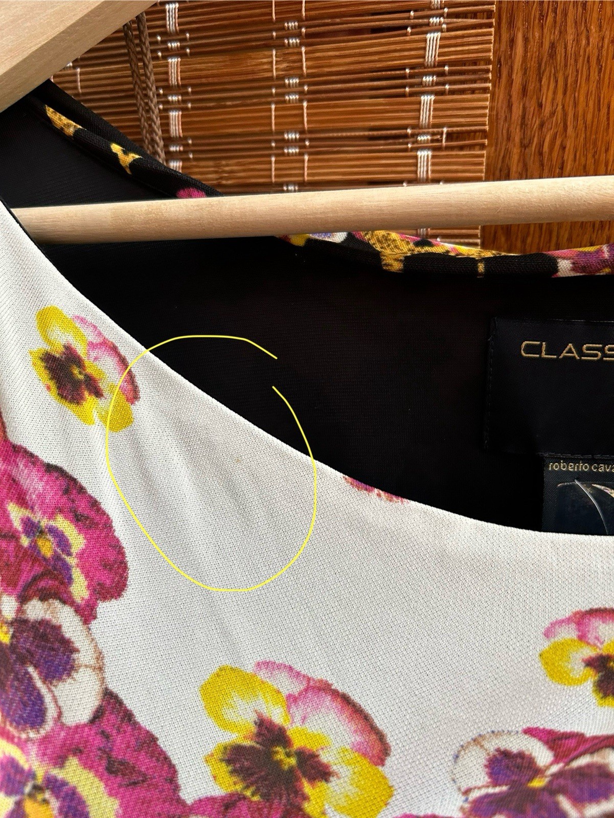 Class Roberto Cavalli Floral Print Draped Tunic Dress 100% Viscose IT46 US12