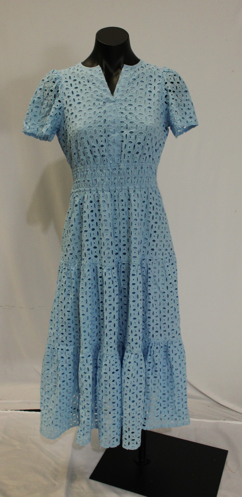 Pretty Garden Women’s Summer A-Line Eyelet Maxi Dress AC2 Light Blue Size: XS