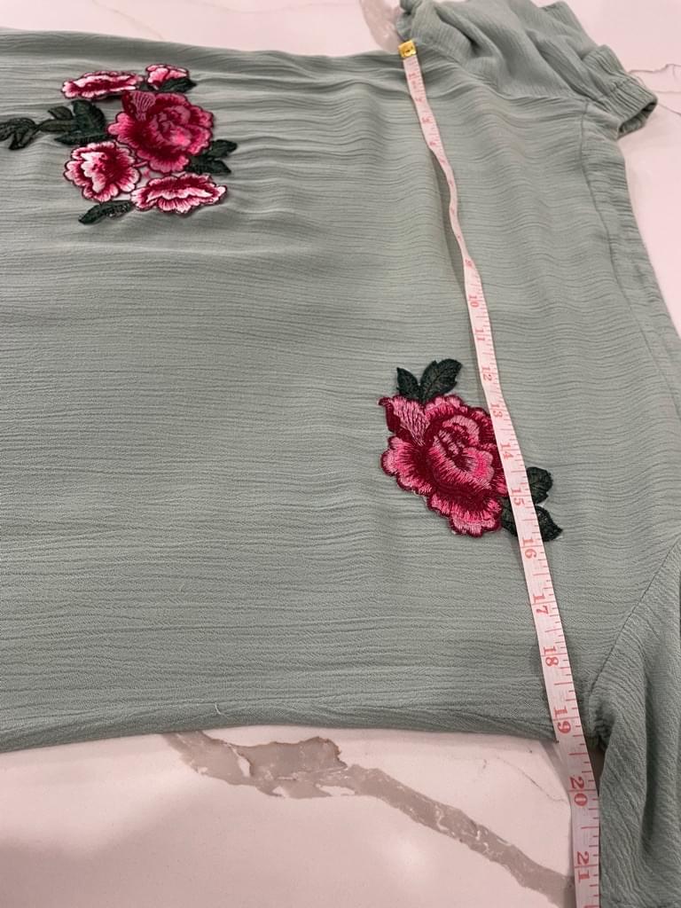 Style Envy Gauzy Floral Embroidered Off Shoulder Mini Dress S Fairy Grunge Beach