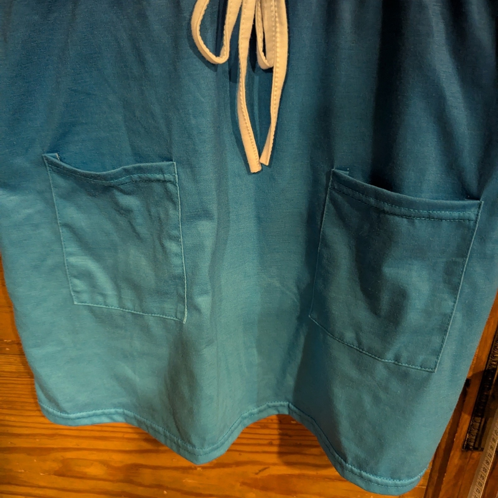 Source Unknown Blue Mini Dress with Ombre Effect