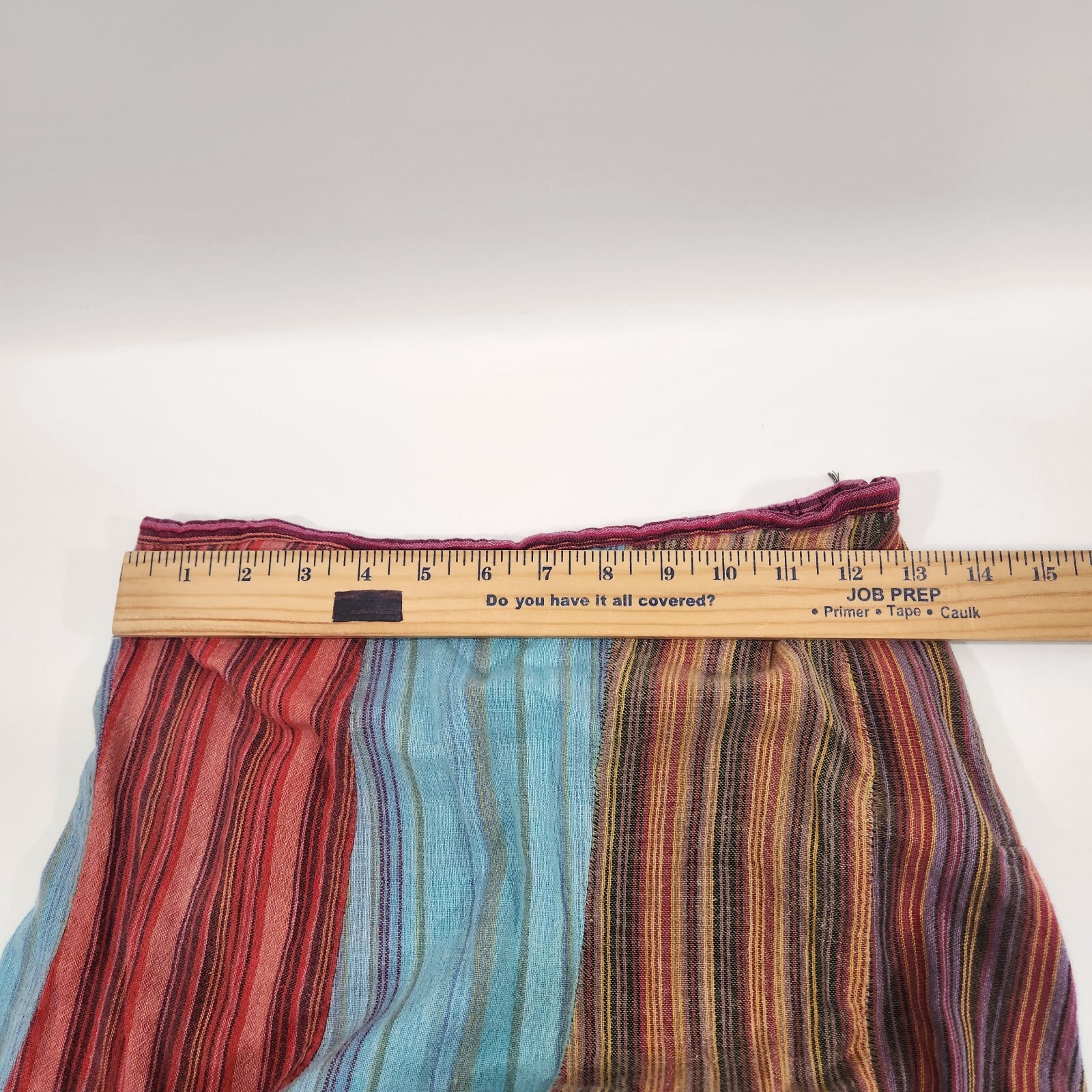 Avatar Womens Skirt L Multicolor Patchwork Cotton Side Zip Long Pleated Stretch