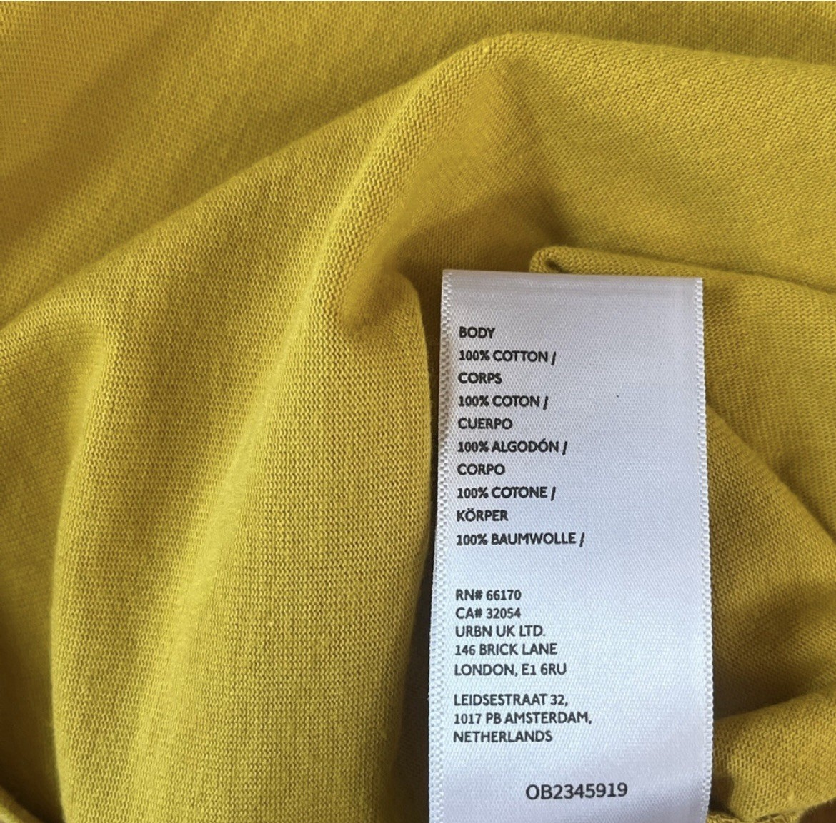 Daily Practice Field Day Gold Yellow Sinch Detail Crewneck Cotton T-Shirt Dress