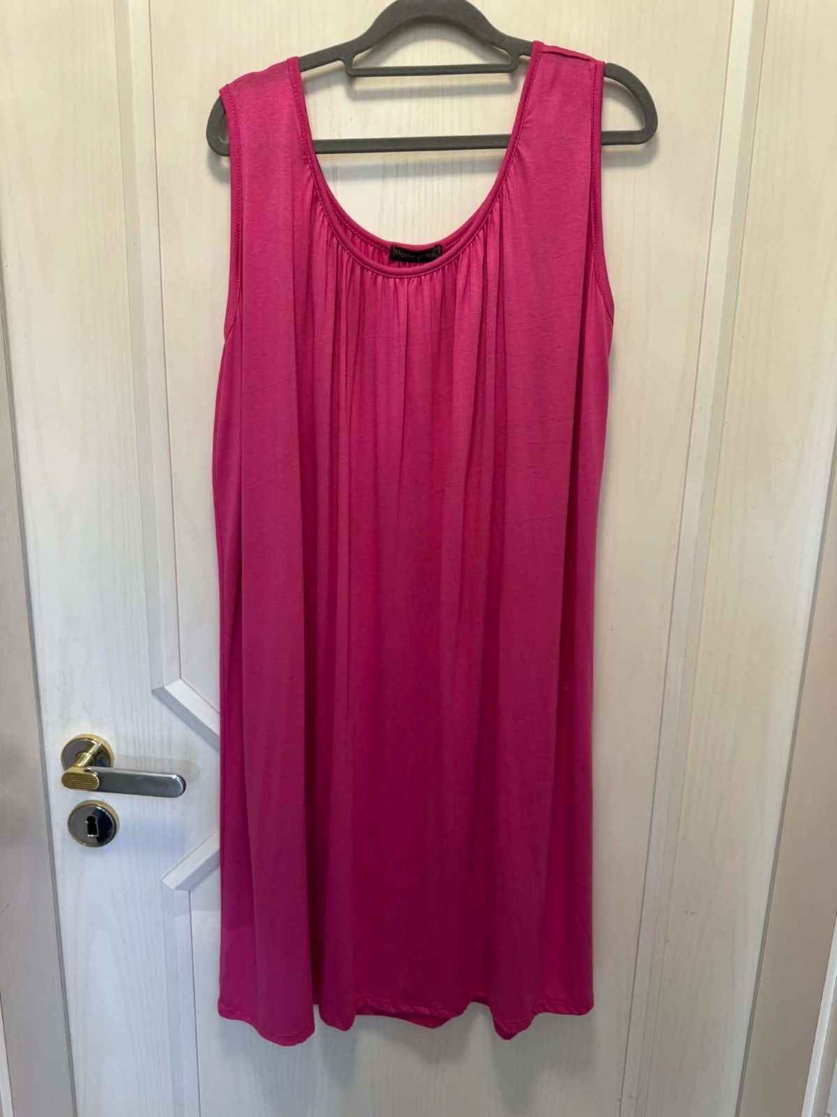 New-shirt dress “classic” round neck, sleeveless, A-line pink 48/50/52