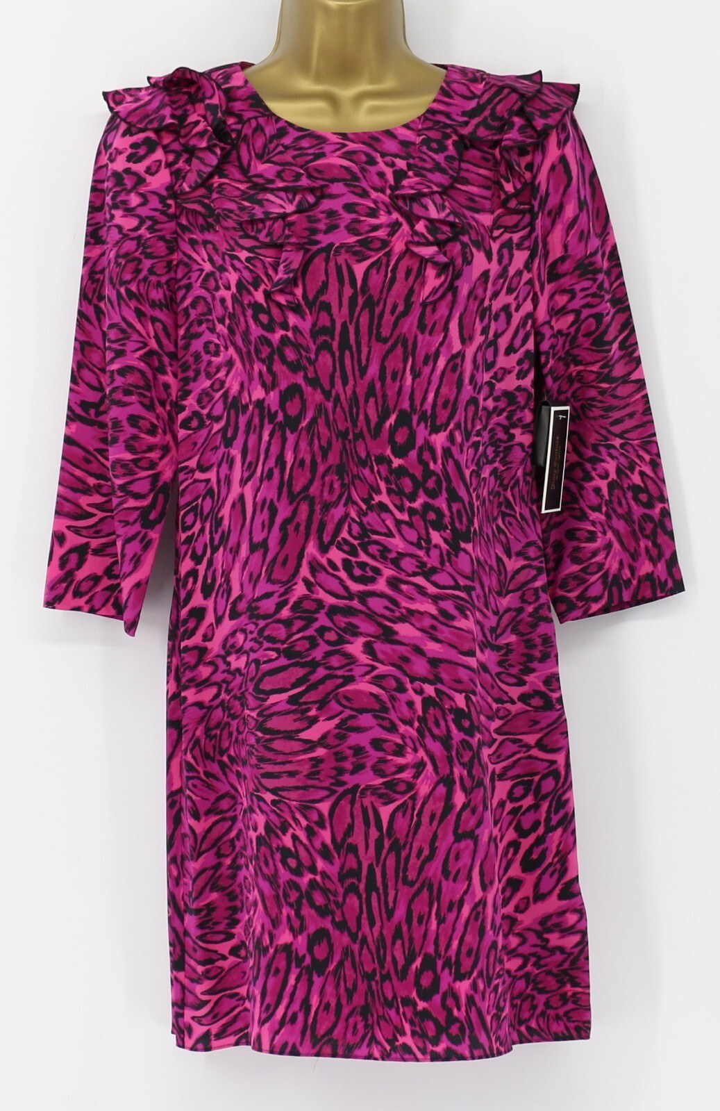JUICY COUTURE LEOPARD PRINT WOMENS DRESS ROYAL PURPLE RRP £204 HH