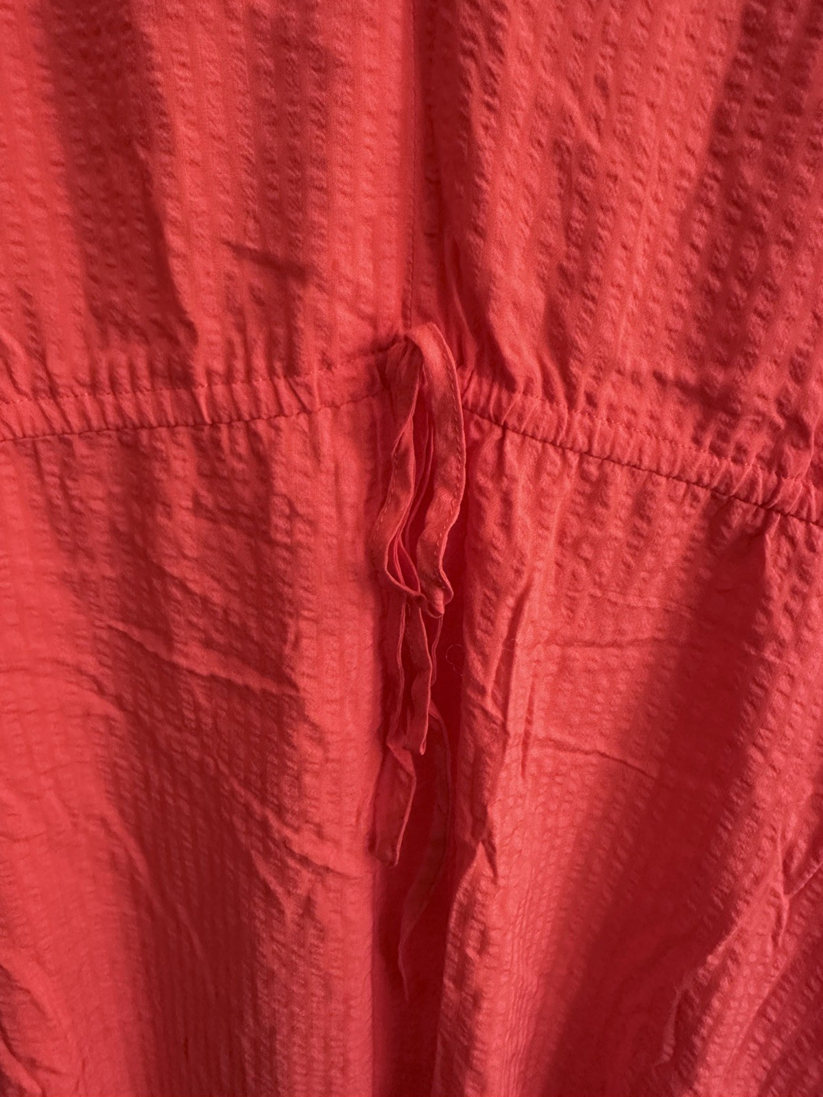 Mango Flowy V-neck Short Sleeve Maxi Dress Size 8 Cantina Red