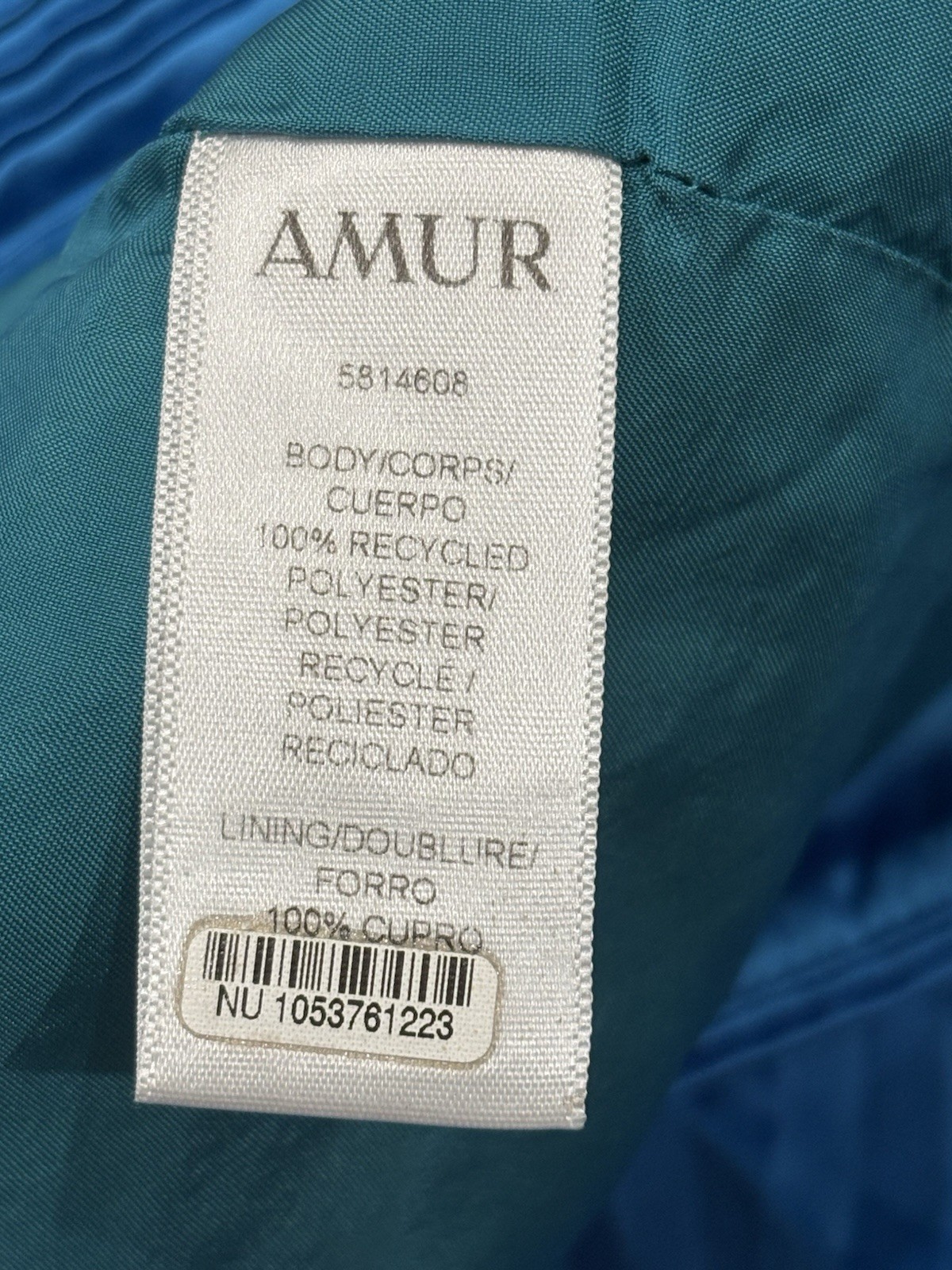 AMUR Women’s 4 Blue Solid Strapless Pleated Mini Dress Lined Zip Ruffle