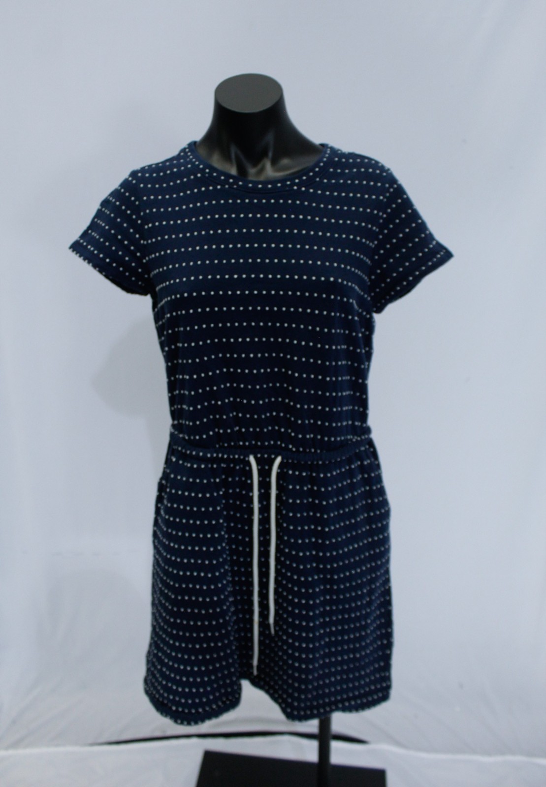 Lou & Grey Women’s Drawstring Cotton-Blend T-Shirt Dress CN6 Navy Small