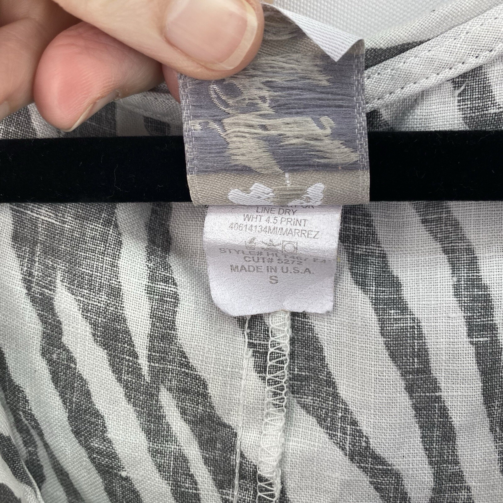 Match Point USA 100% Linen Shift Dress Small Zebra Stripe Sleeveless Flowy Beach