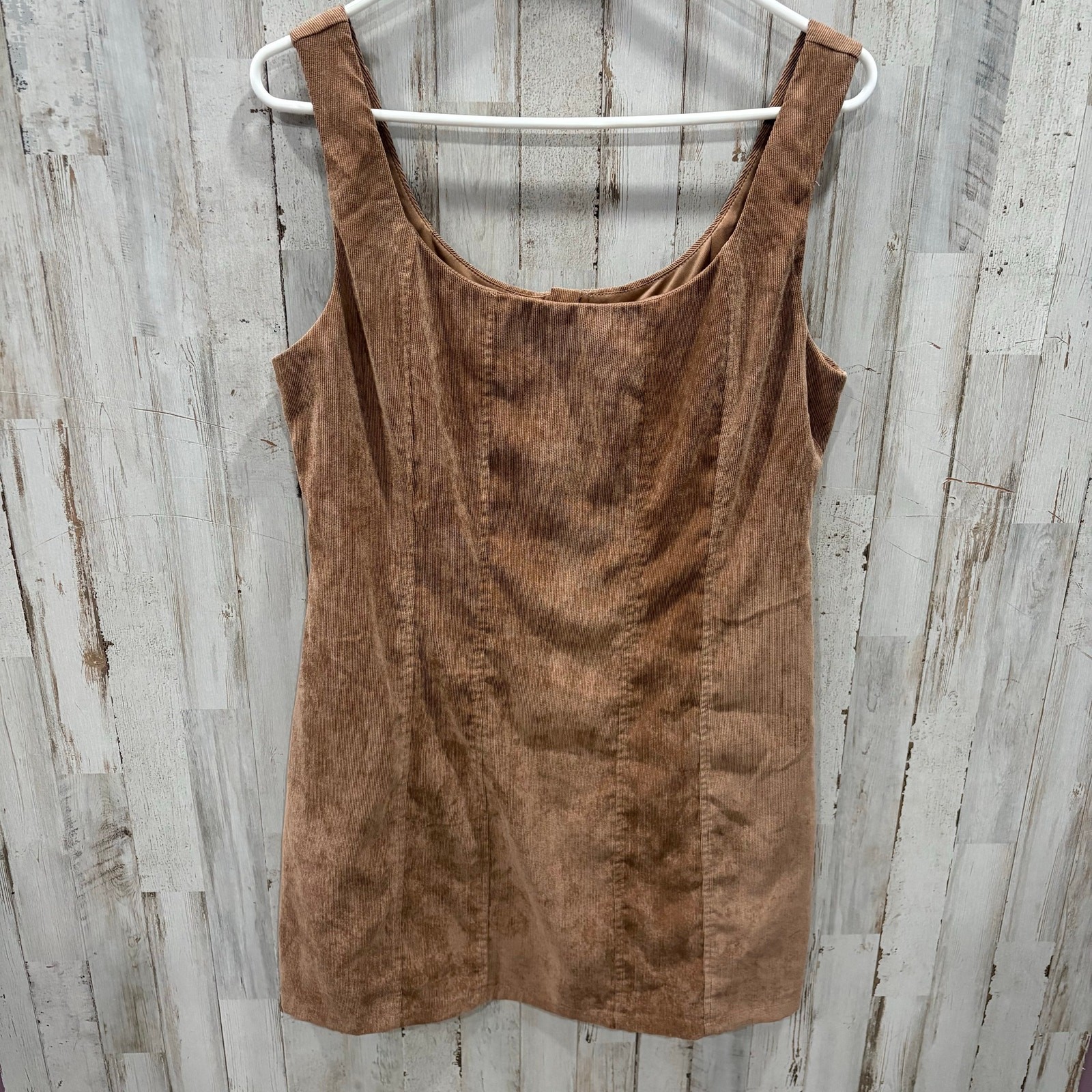 Altar’d State Brown Corduroy Mini Dress Retro 70s Go-Go Festival Boho Medium