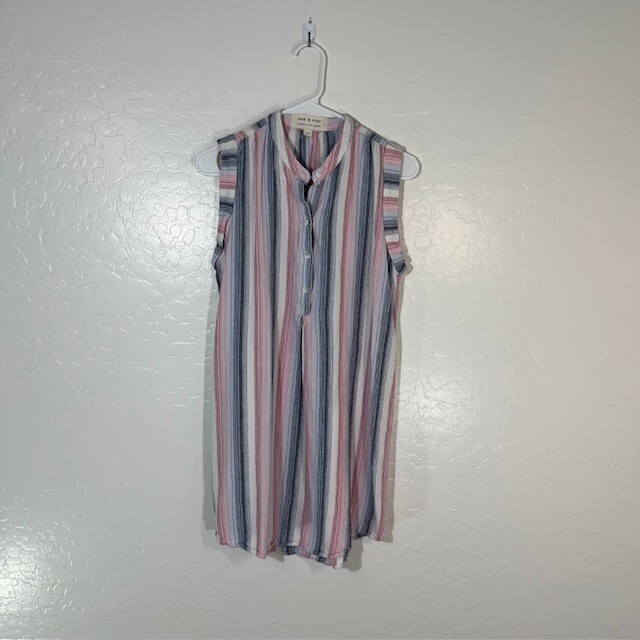 Cloth and Stone Dress Womens Small Sleeveless Paisley Stripe Swifty BOHO