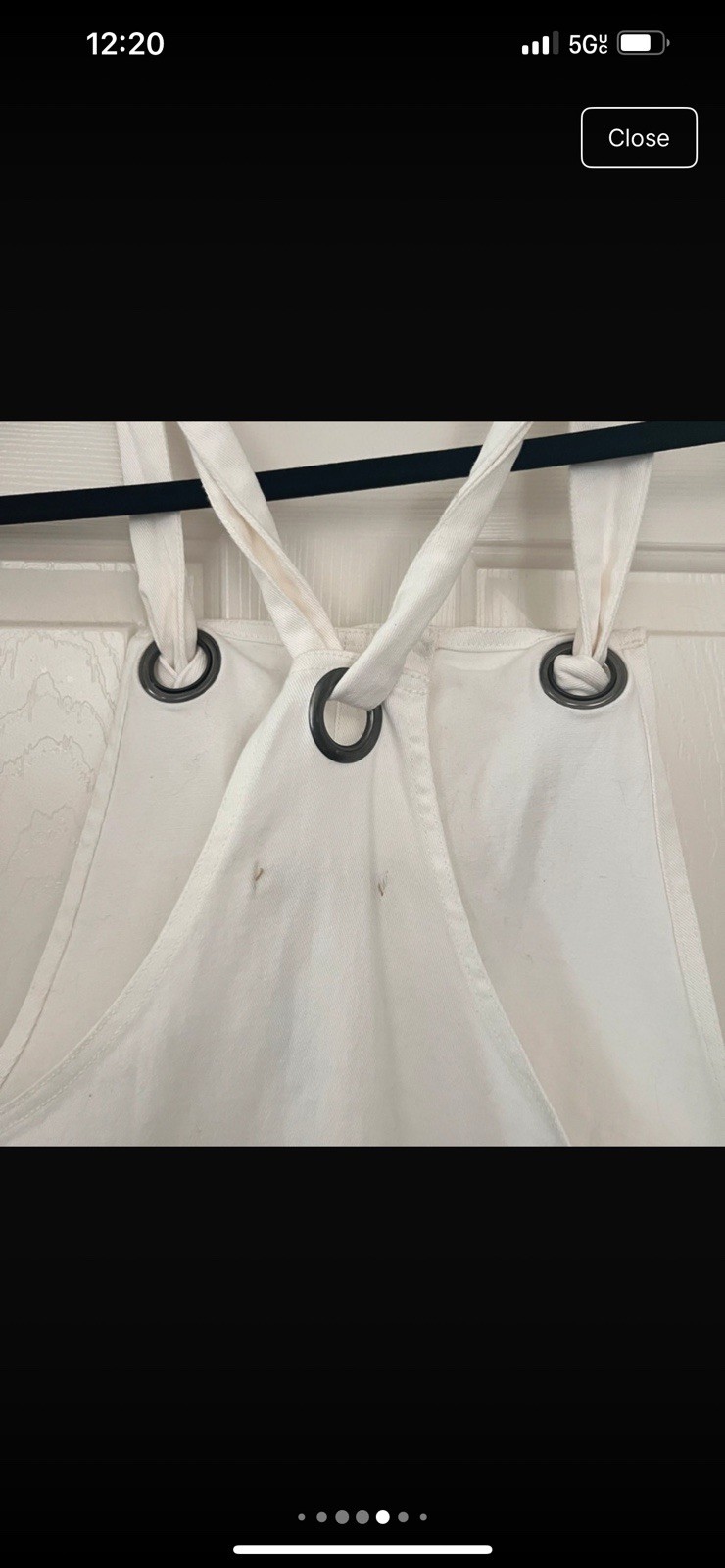 Rebecca Minkoff White Denim Button-Front Overall skirt Square Neck Pockets Large