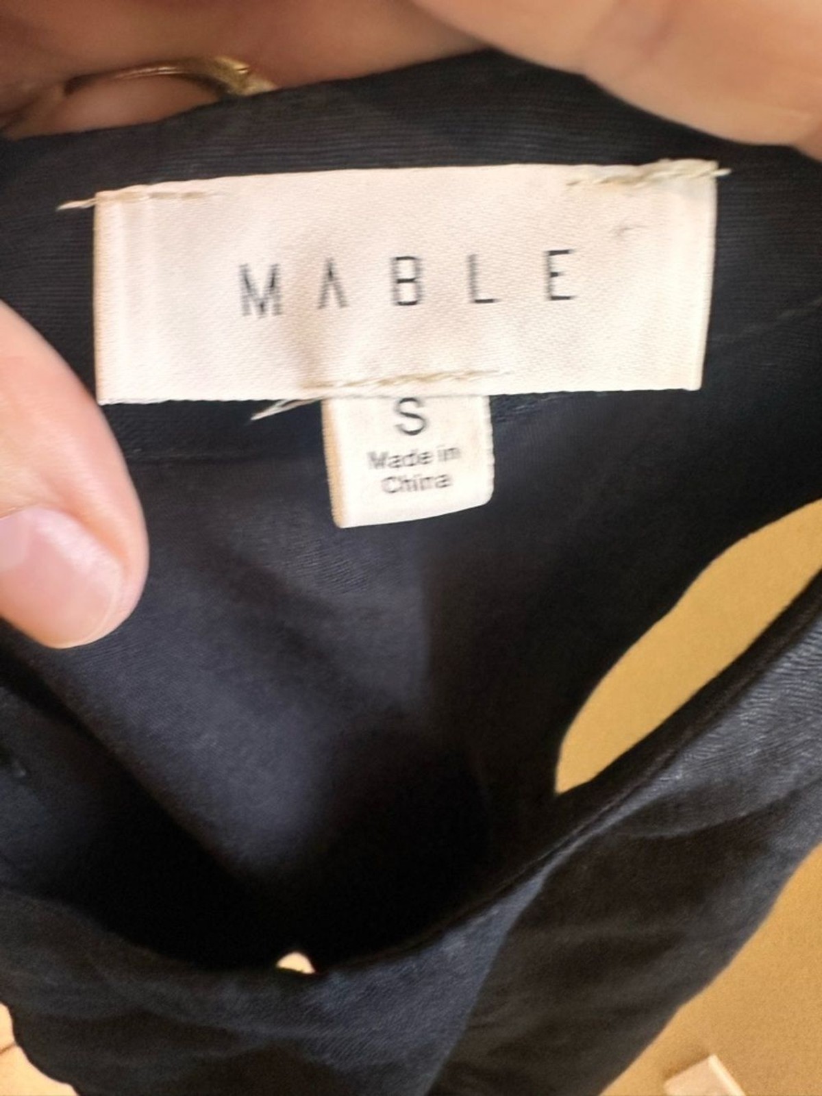 Mabel Linen Blend Summer Sundress Classic Black Sleeveless A-Line Dress Sz S